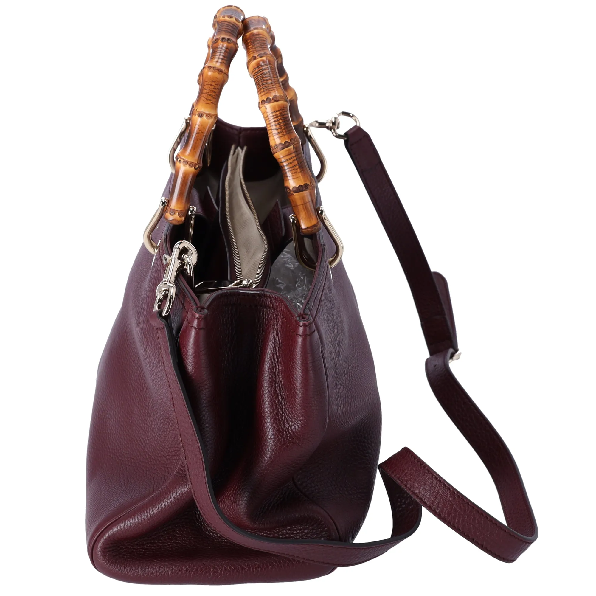 GUCCI Bamboo Shopper Tote Bag 323660 Bordeaux Leather sold by Gaby's Bags product image thumbnail 2