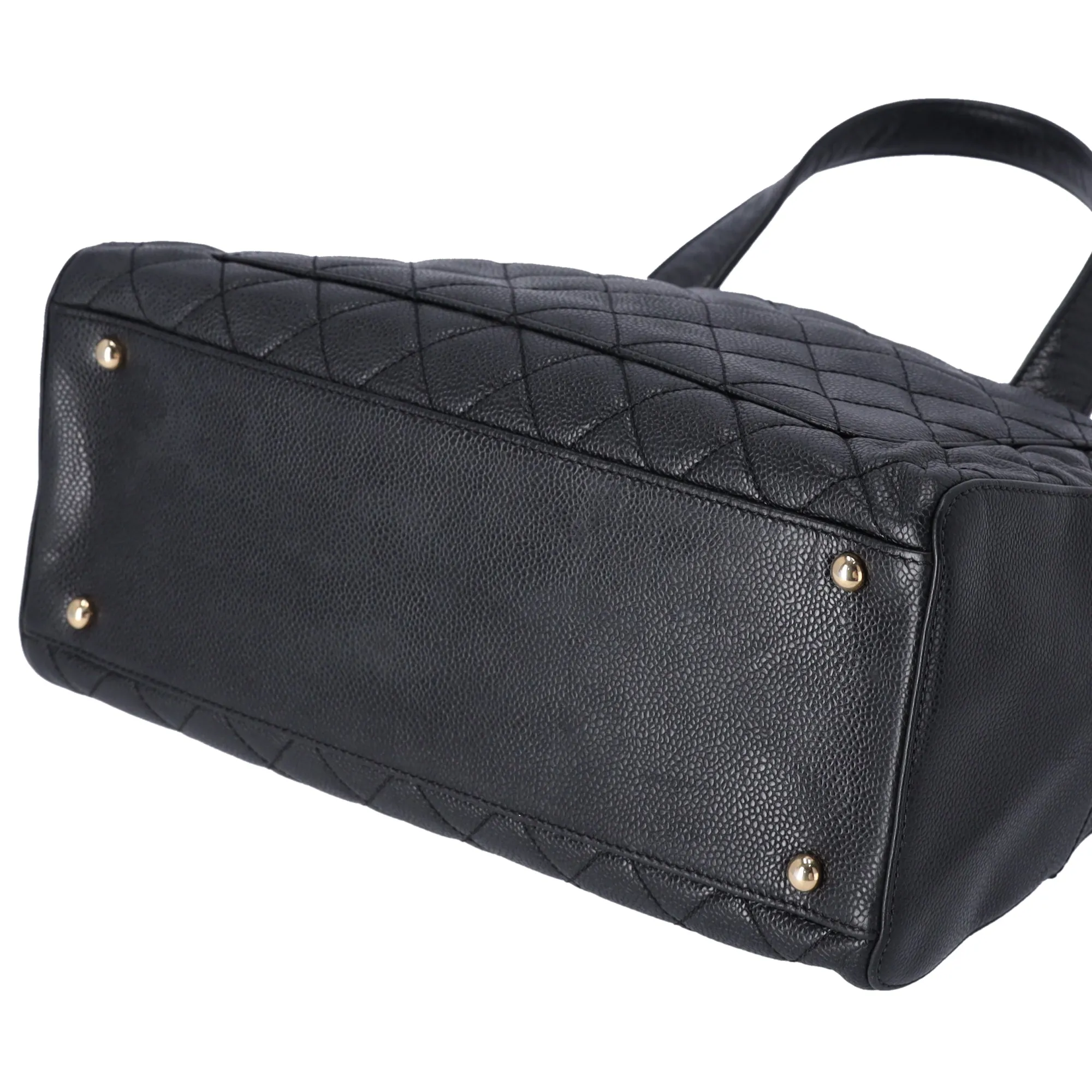 CHANEL Vintage Caviar CC Bowling Bag Black sold by Gaby's Bags product image thumbnail 5