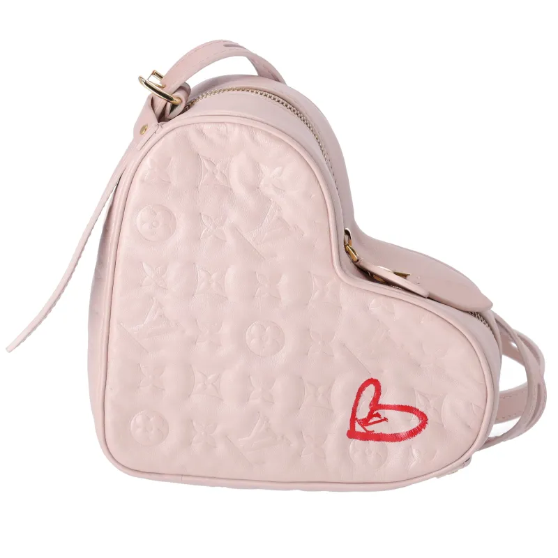 Louis Vuitton Sac Coeur Collection Heart Shoulder Bag Light Pink Lambskin sold by Gaby's Bags