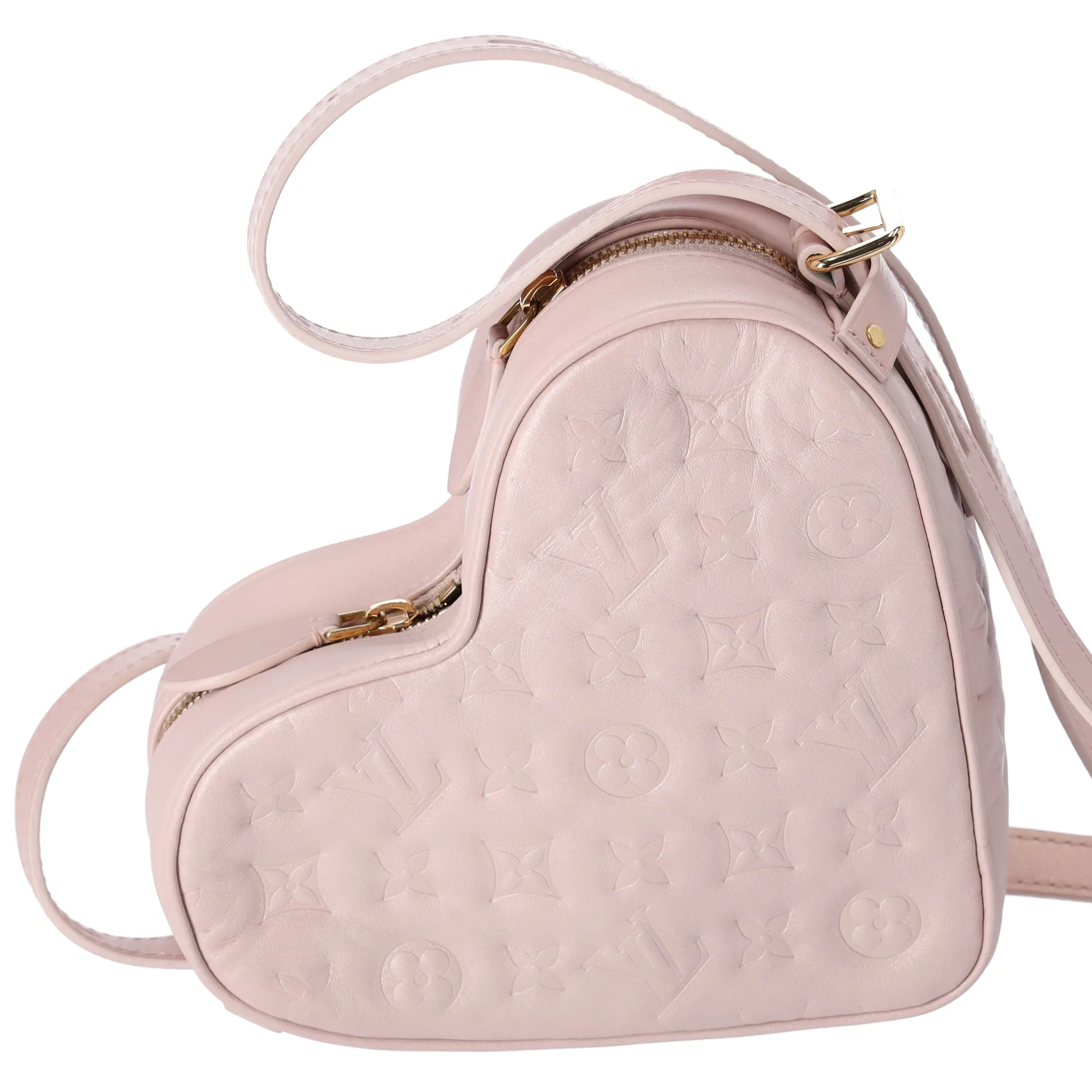Louis Vuitton Sac Coeur Collection Heart Shoulder Bag Light Pink Lambskin sold by Gaby's Bags product image thumbnail 3