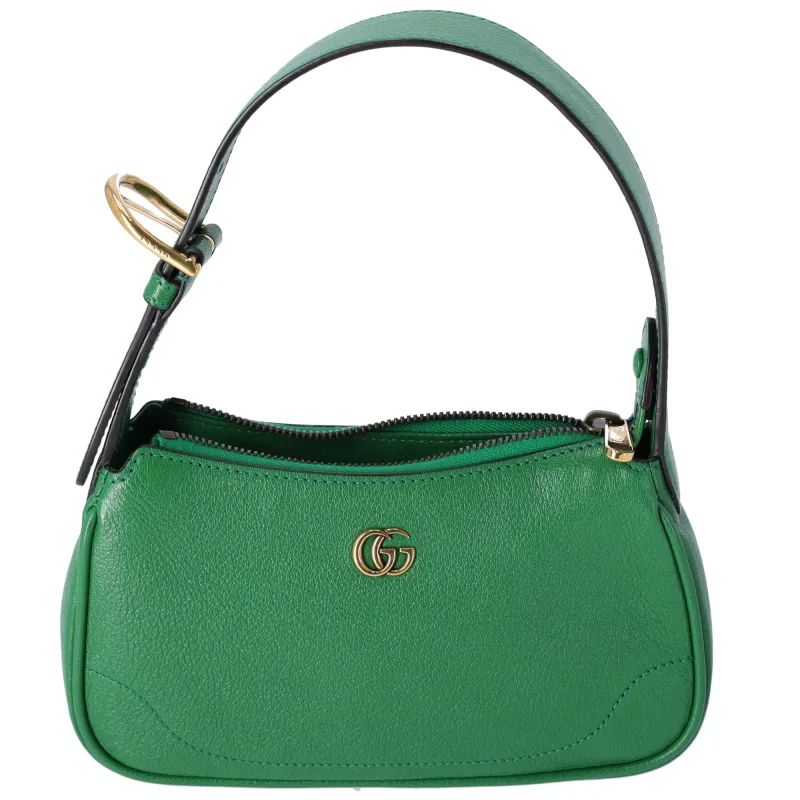 GUCCI GG Marmont Aphrodite Handbag 739076 Green Leather sold by Gaby's Bags