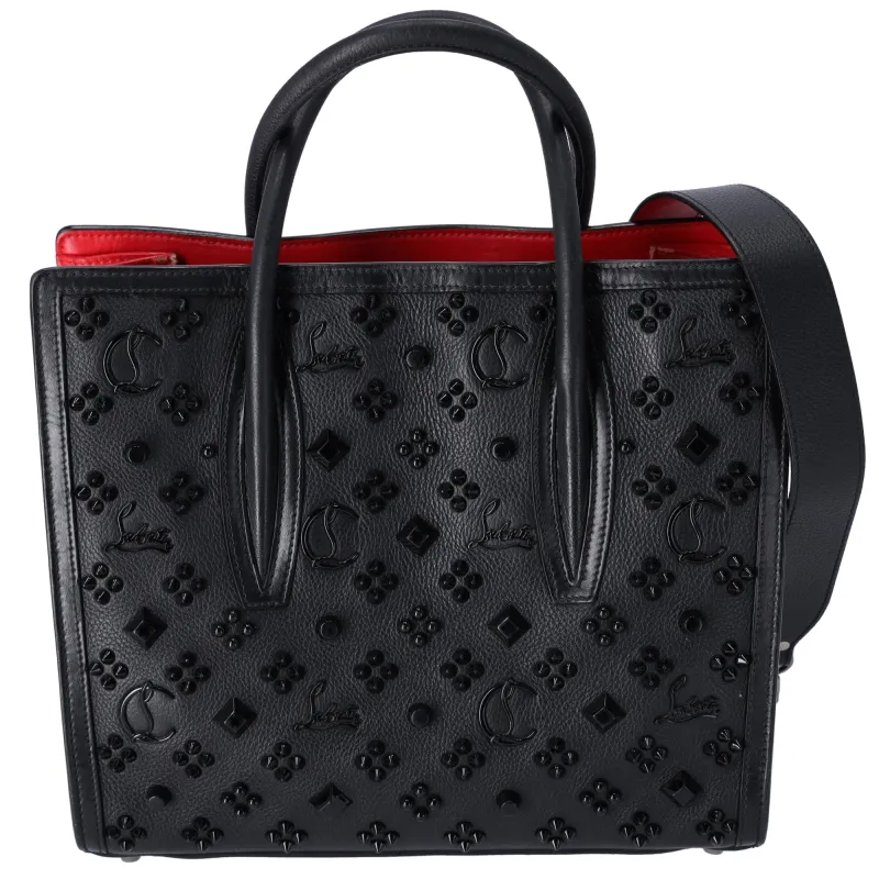 Christian Louboutin Paloma Medium Handbag Black Red Leather Rubber sold by Gaby's Bags