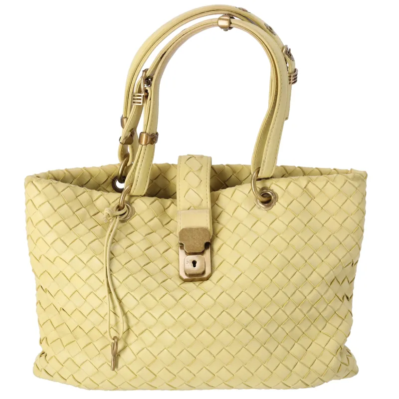 BOTTEGA VENETA Capri Tote Bag 162112 Light Yellow Leather sold by Gaby's Bags