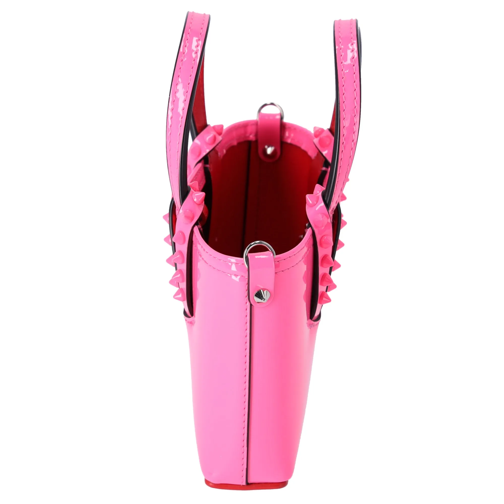 Christian Louboutin Cabata EW Nano Handbag 3225245 Pink Patent Leather sold by Gaby's Bags product image thumbnail 2