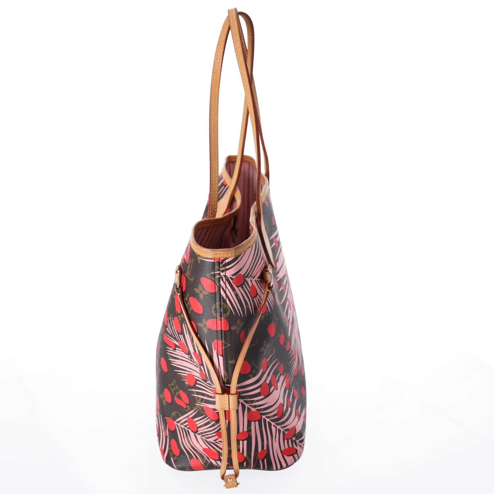 Louis Vuitton Neverfull MM Monogram Jungle Dot Tote Bag M41979 Poppy sold by Gaby's Bags product image thumbnail 3