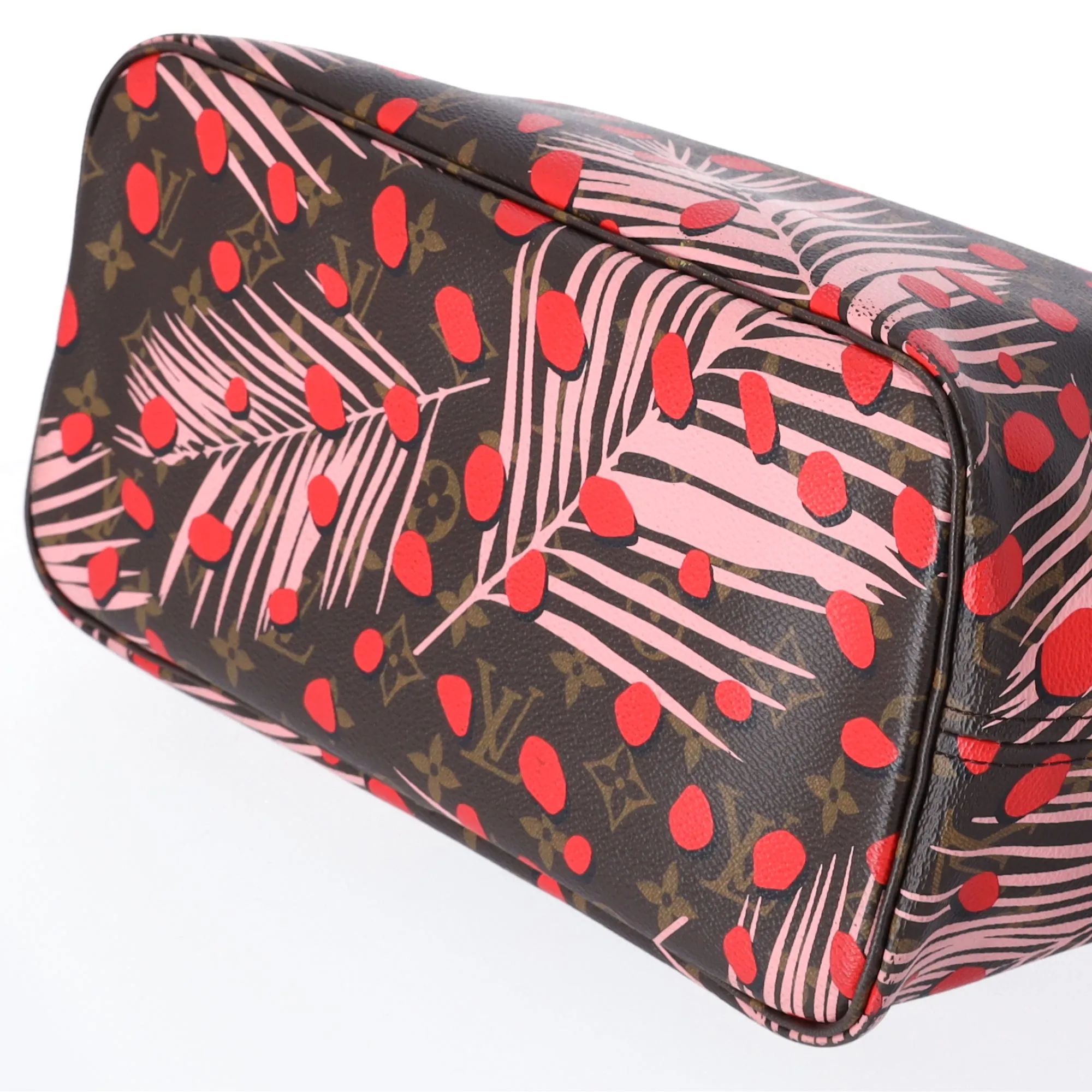 Louis Vuitton Neverfull MM Monogram Jungle Dot Tote Bag M41979 Poppy sold by Gaby's Bags product image thumbnail 5