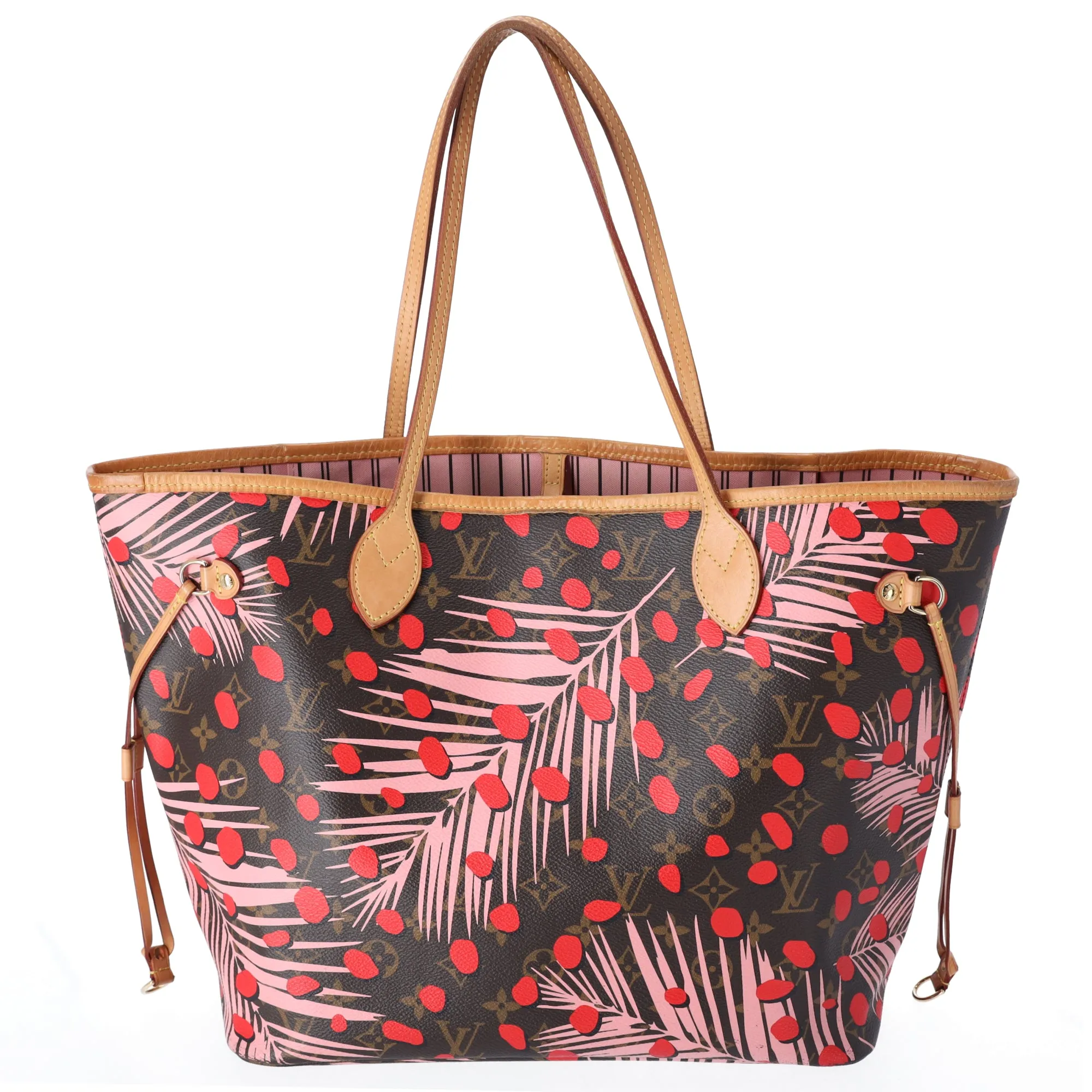 Louis Vuitton Neverfull MM Monogram Jungle Dot Tote Bag M41979 Poppy sold by Gaby's Bags product image thumbnail 2