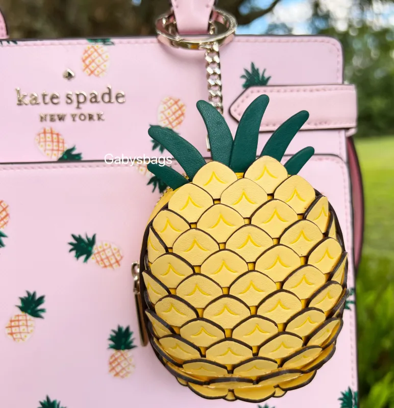 Kate Spade Colada Pineapple Novelty Coin Purse Wallet Keychain Limited Edition sold by Gaby's Bags