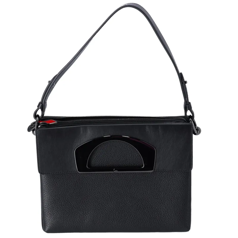 Christian Louboutin Passage Messenger Shoulder Bag Black Leather made by Christian Louboutin