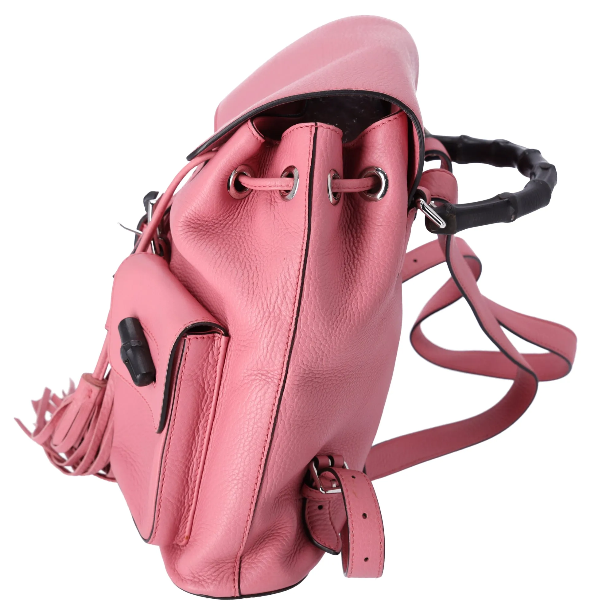 GUCCI Bamboo Backpack 370833 Pink Leather Tassel sold by Gaby's Bags product image thumbnail 2