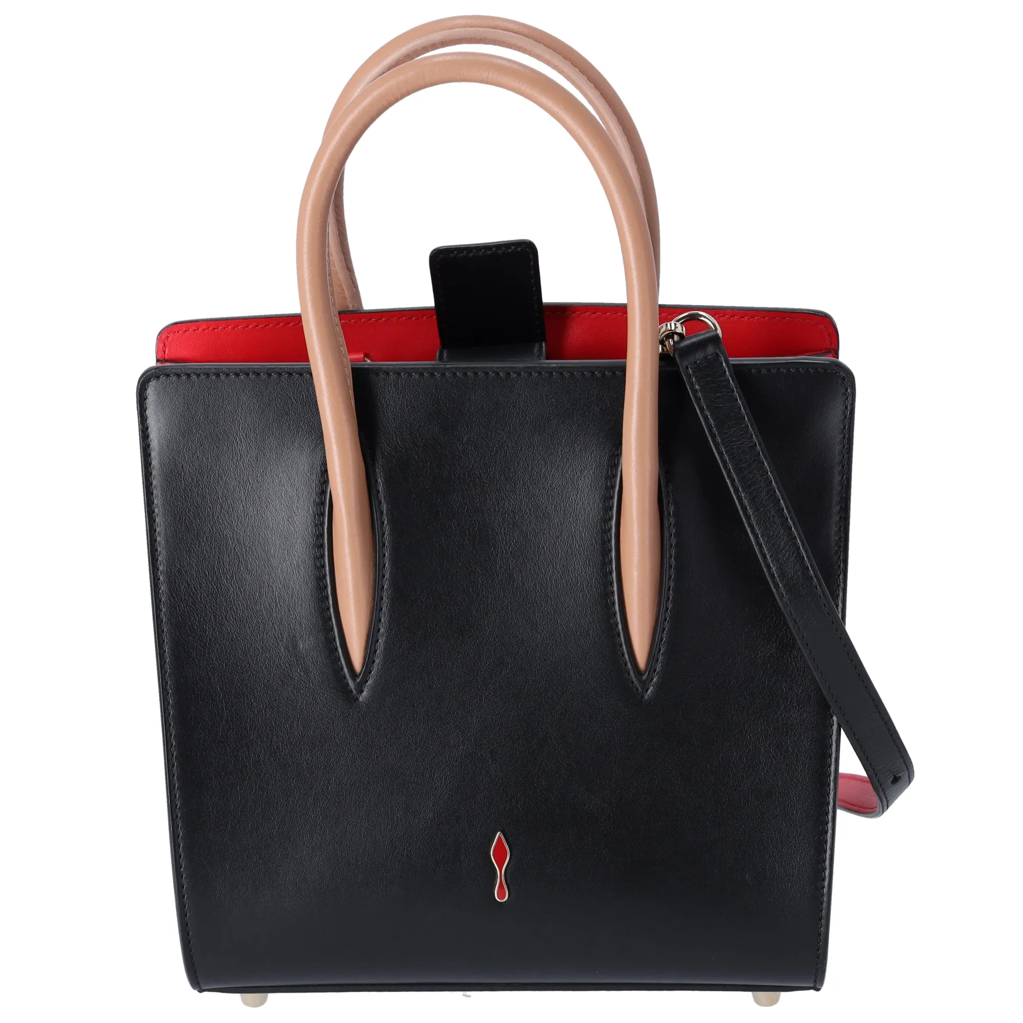 Christian Louboutin Paloma Small Handbag Black Beige Multi Leopard Leather sold by Gaby's Bags