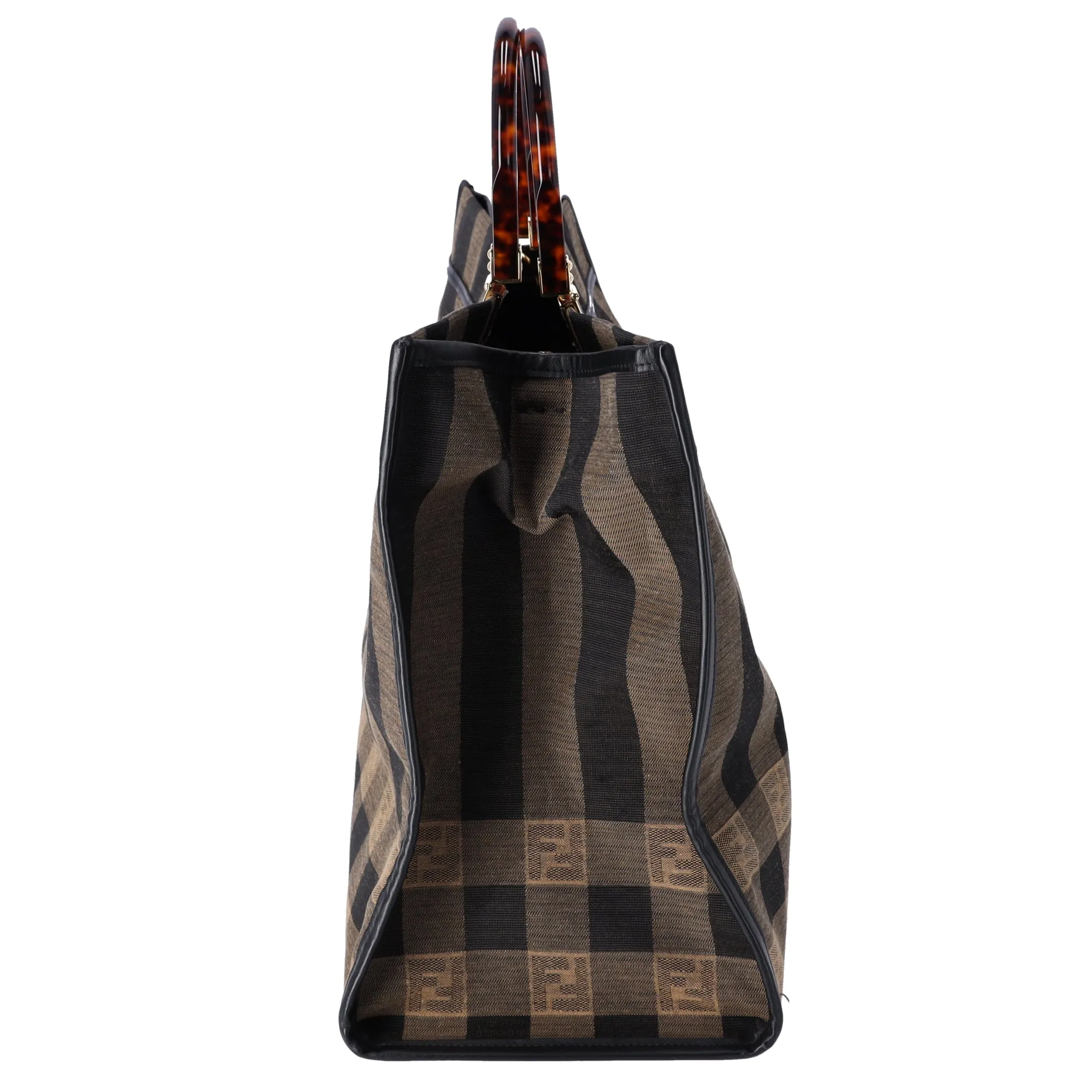 FENDI Sunshine Shopper Tote Bag 8BH372 Dark Brown Black Jacquard Leather sold by Gaby's Bags product image thumbnail 2