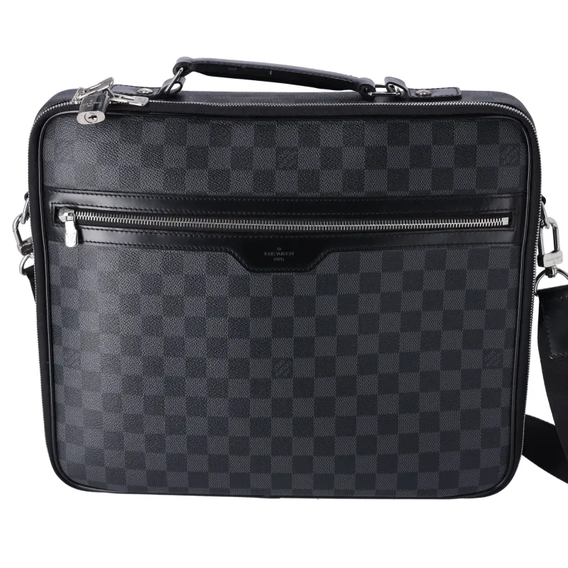 Louis Vuitton Steve Business Bag N58030 Damier Graphite Damier Black sold by Gaby's Bags