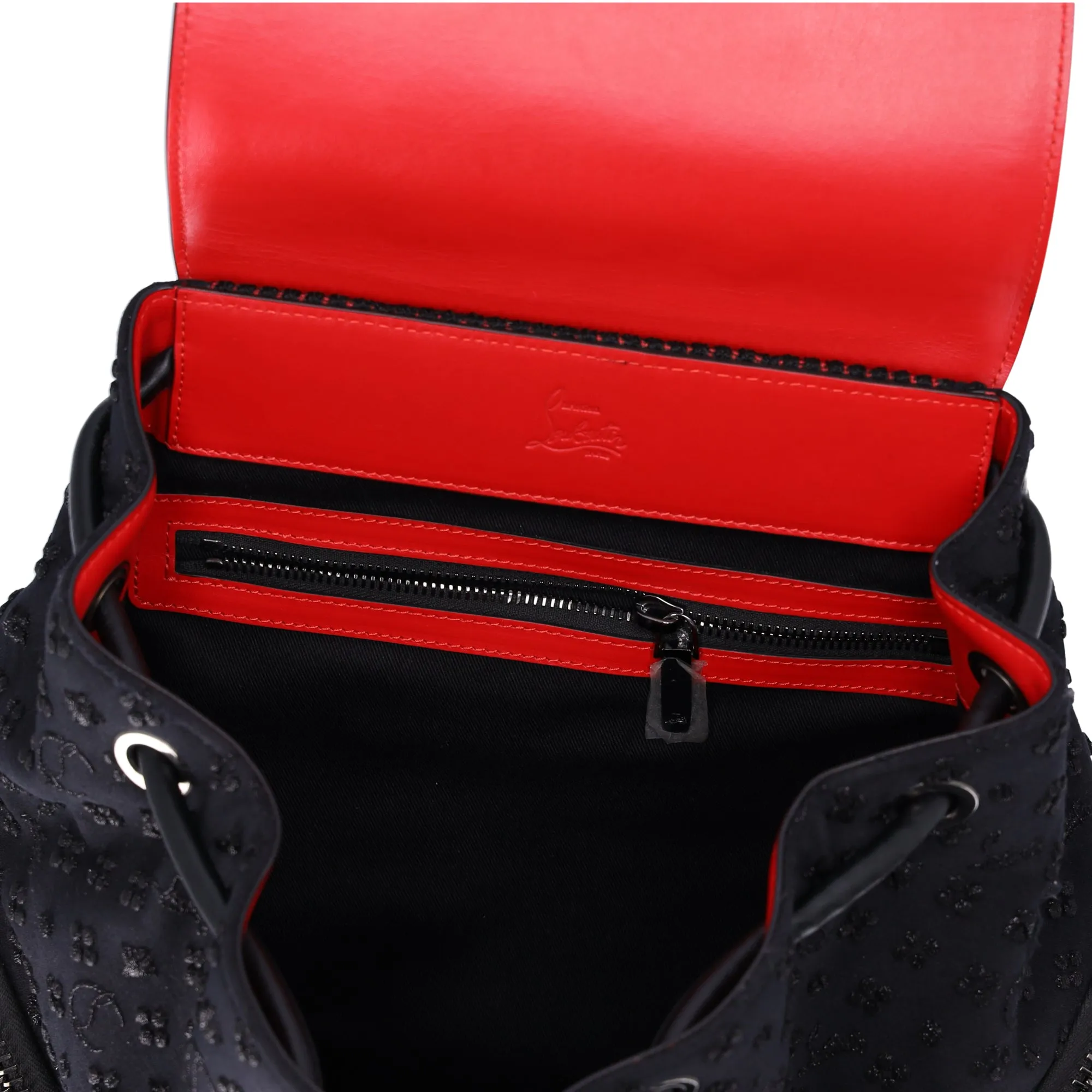 Christian Louboutin Explorafunk Backpack Studded Black Red Canvas Leather sold by Gaby's Bags product image thumbnail 5