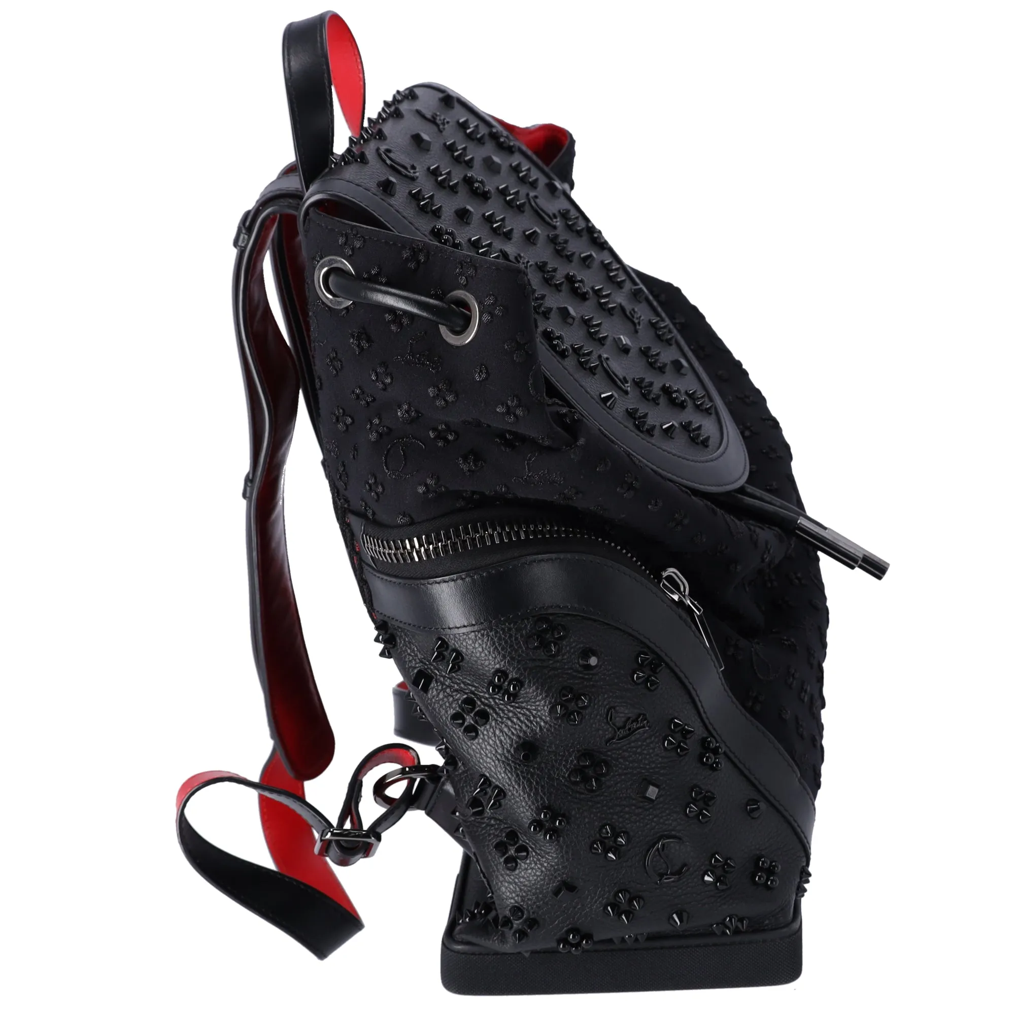 Christian Louboutin Explorafunk Backpack Studded Black Red Canvas Leather sold by Gaby's Bags product image thumbnail 2