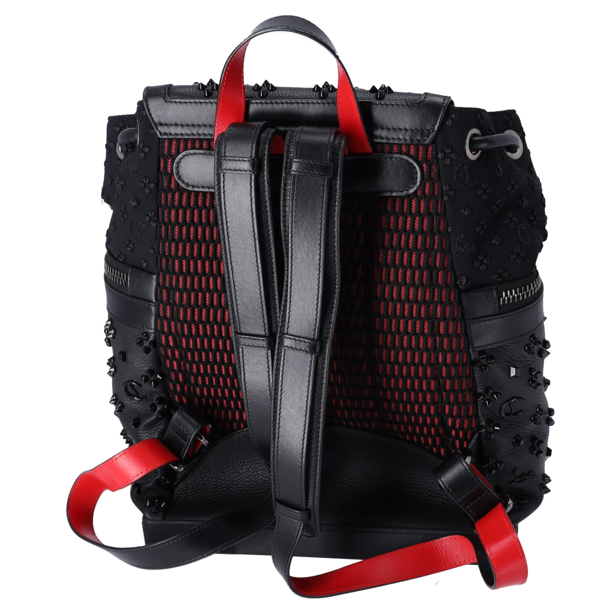 Christian Louboutin Explorafunk Backpack Studded Black Red Canvas Leather sold by Gaby's Bags product image thumbnail 3