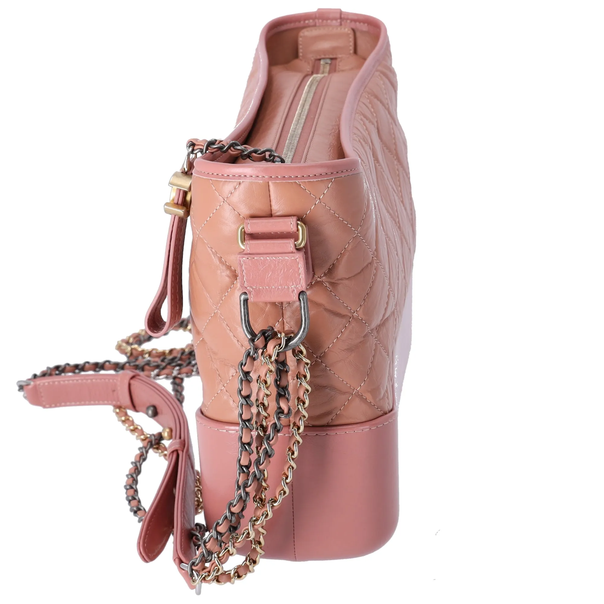 CHANEL Gabrielle Medium Hobo Bag A93824 Salmon Pink Aged Calfskin sold by Gaby's Bags product image thumbnail 3