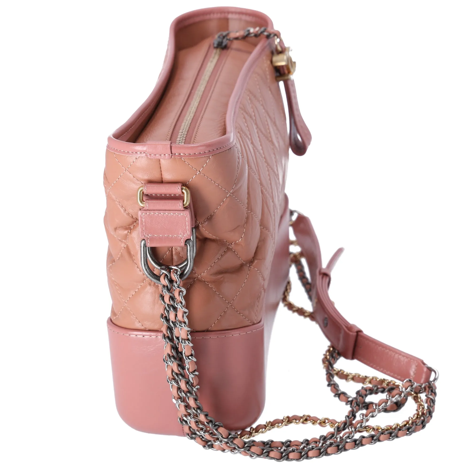 CHANEL Gabrielle Medium Hobo Bag A93824 Salmon Pink Aged Calfskin sold by Gaby's Bags product image thumbnail 4