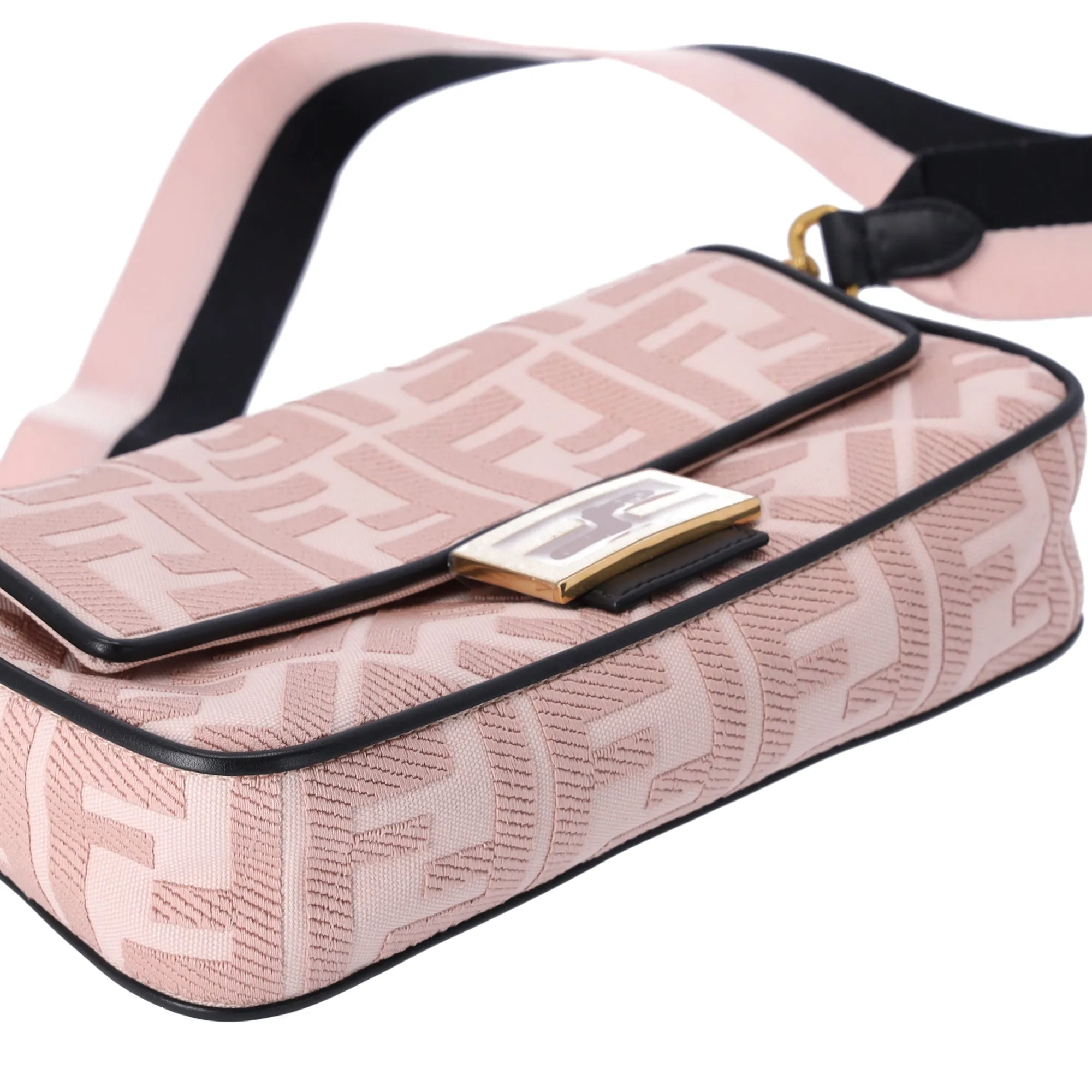 FENDI Mamma Baguette Zucca Pattern Handbag 8BR600 Pink Beige Black Jacquard sold by Gaby's Bags product image thumbnail 4