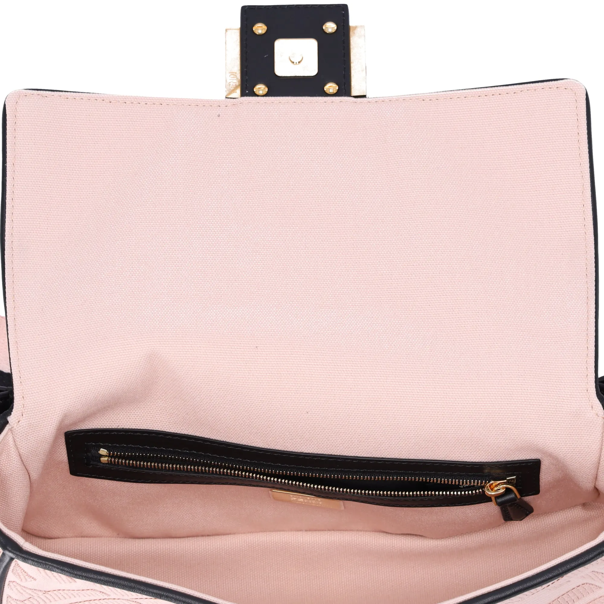 FENDI Mamma Baguette Zucca Pattern Handbag 8BR600 Pink Beige Black Jacquard sold by Gaby's Bags product image thumbnail 5