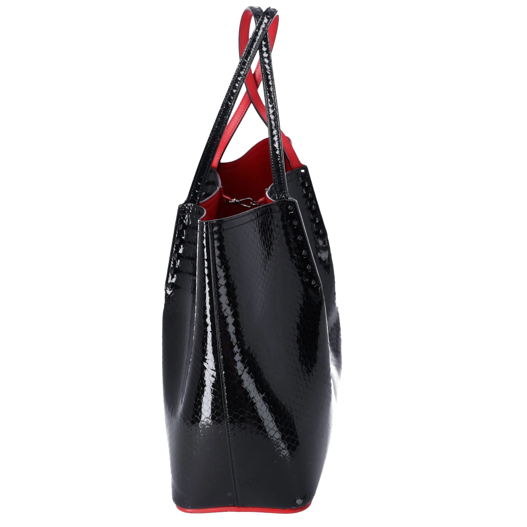 Christian Louboutin Hippolock Large Tote Bag Black Red Patent Leather sold by Gaby's Bags product image thumbnail 4