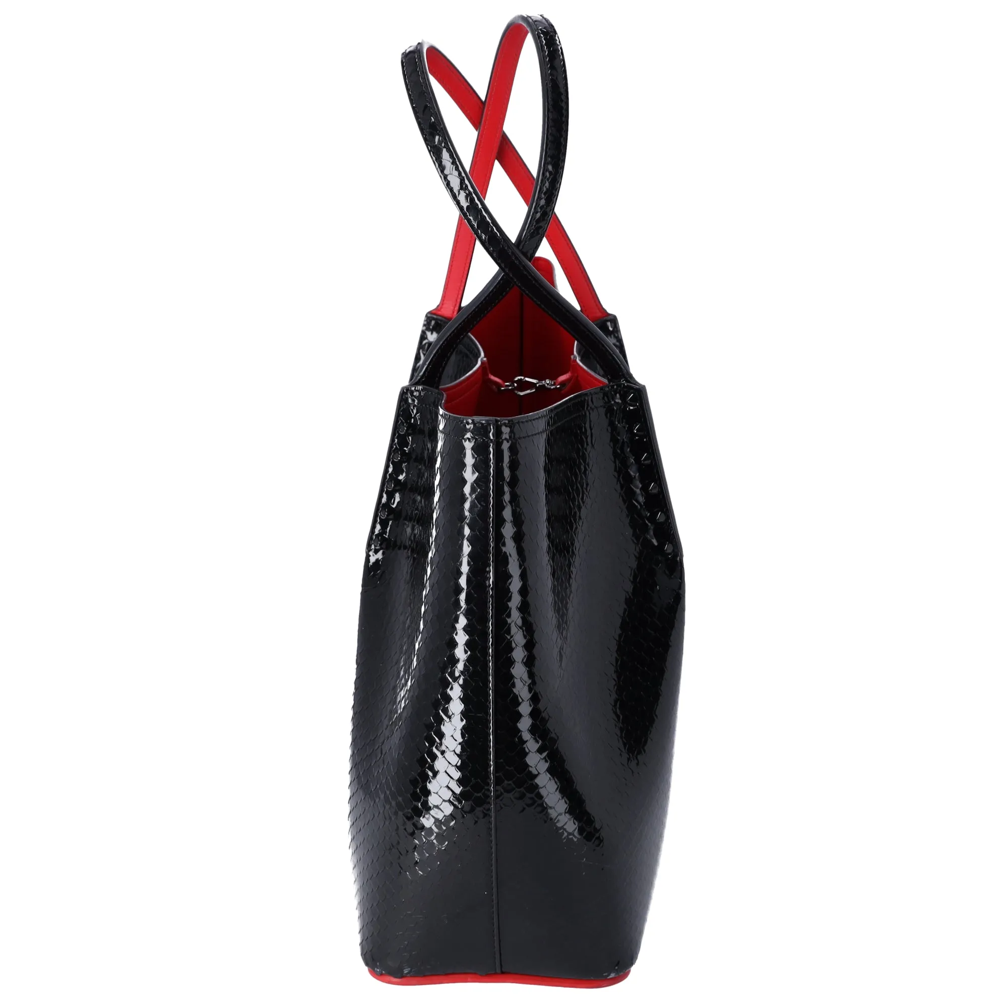 Christian Louboutin Hippolock Large Tote Bag Black Red Patent Leather sold by Gaby's Bags product image thumbnail 2