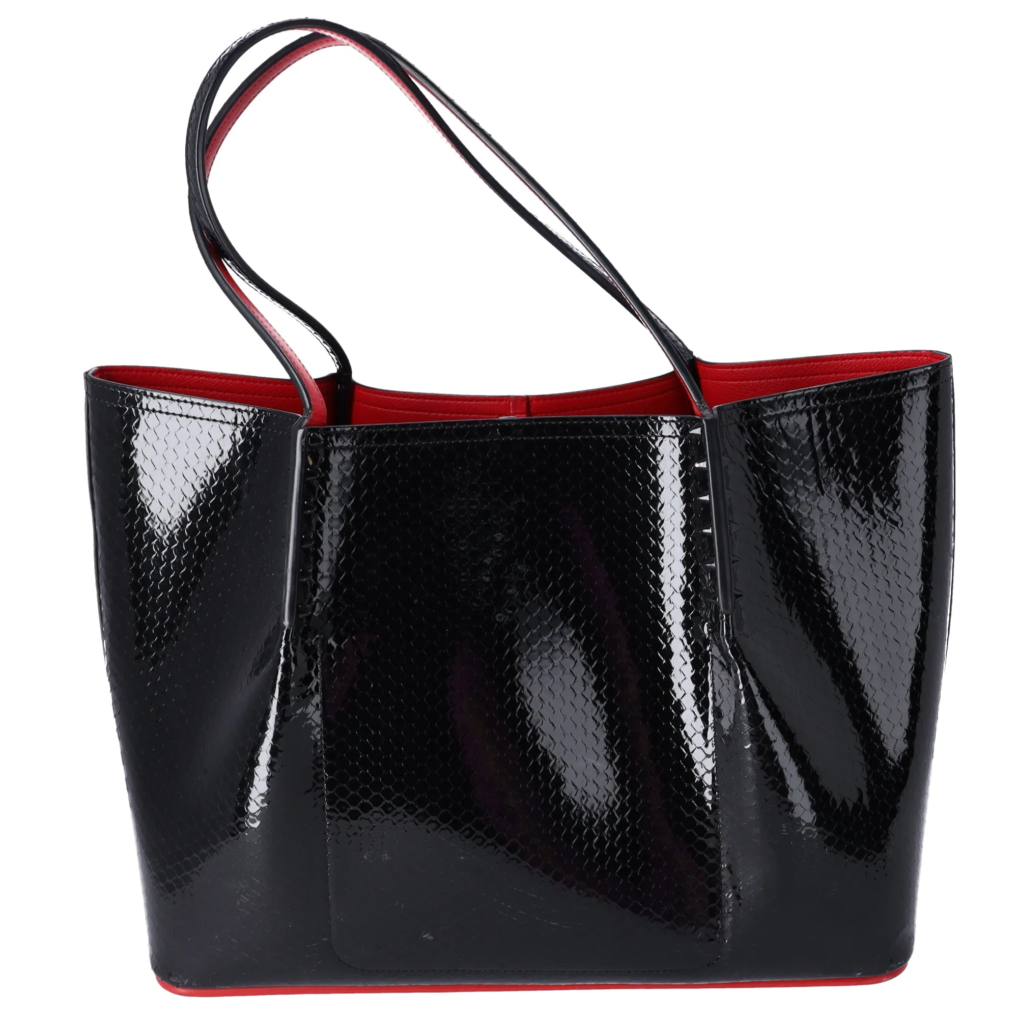 Christian Louboutin Hippolock Large Tote Bag Black Red Patent Leather sold by Gaby's Bags product image thumbnail 3