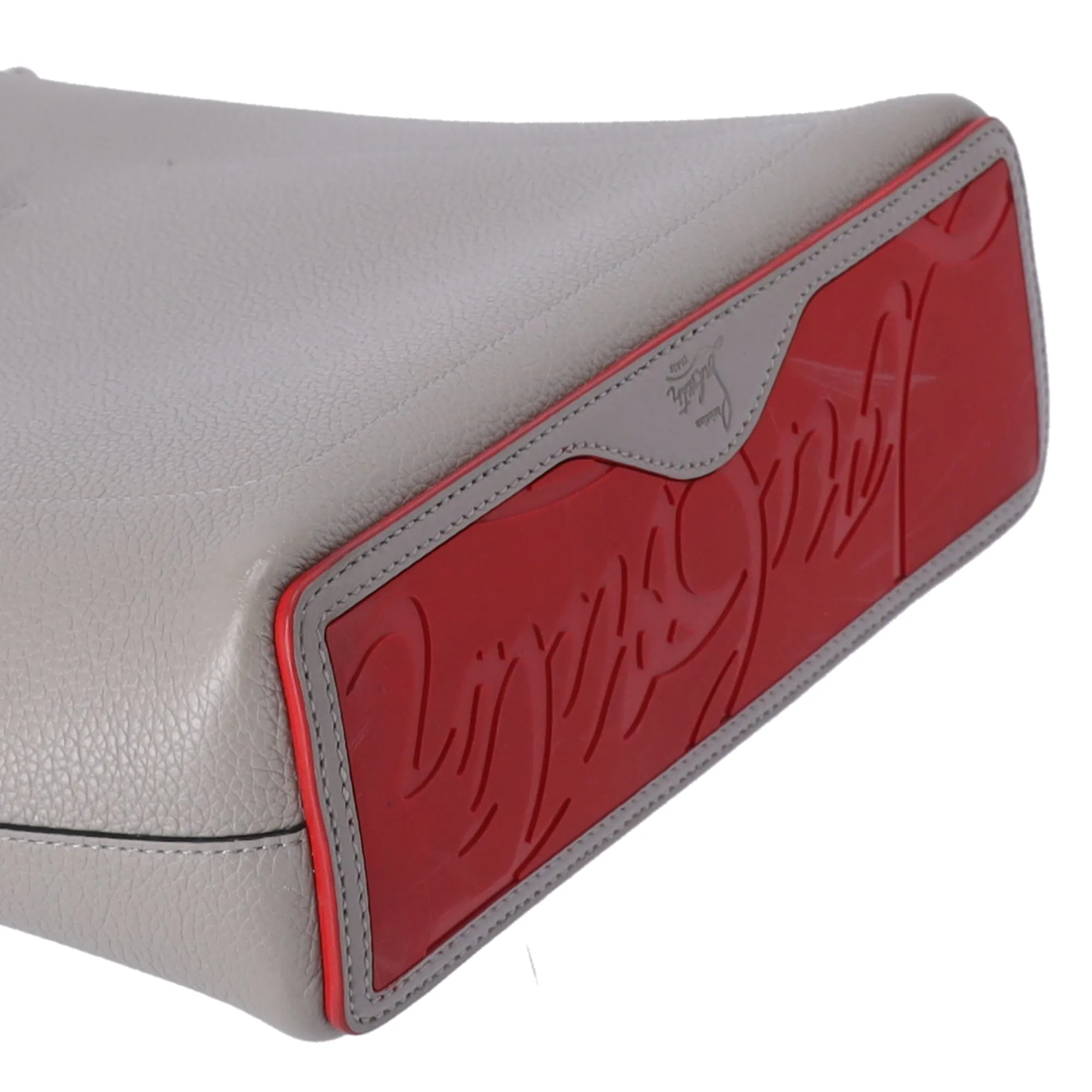 Christian Louboutin Cabata North South Tote Bag Gray Red Leather sold by Gaby's Bags product image thumbnail 4