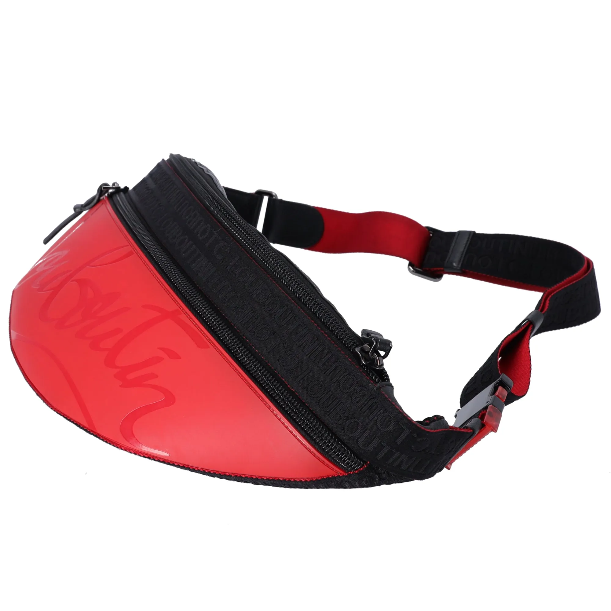 Christian Louboutin Belt Bag Black Red Leather Rubber Canvas sold by Gaby's Bags product image thumbnail 3