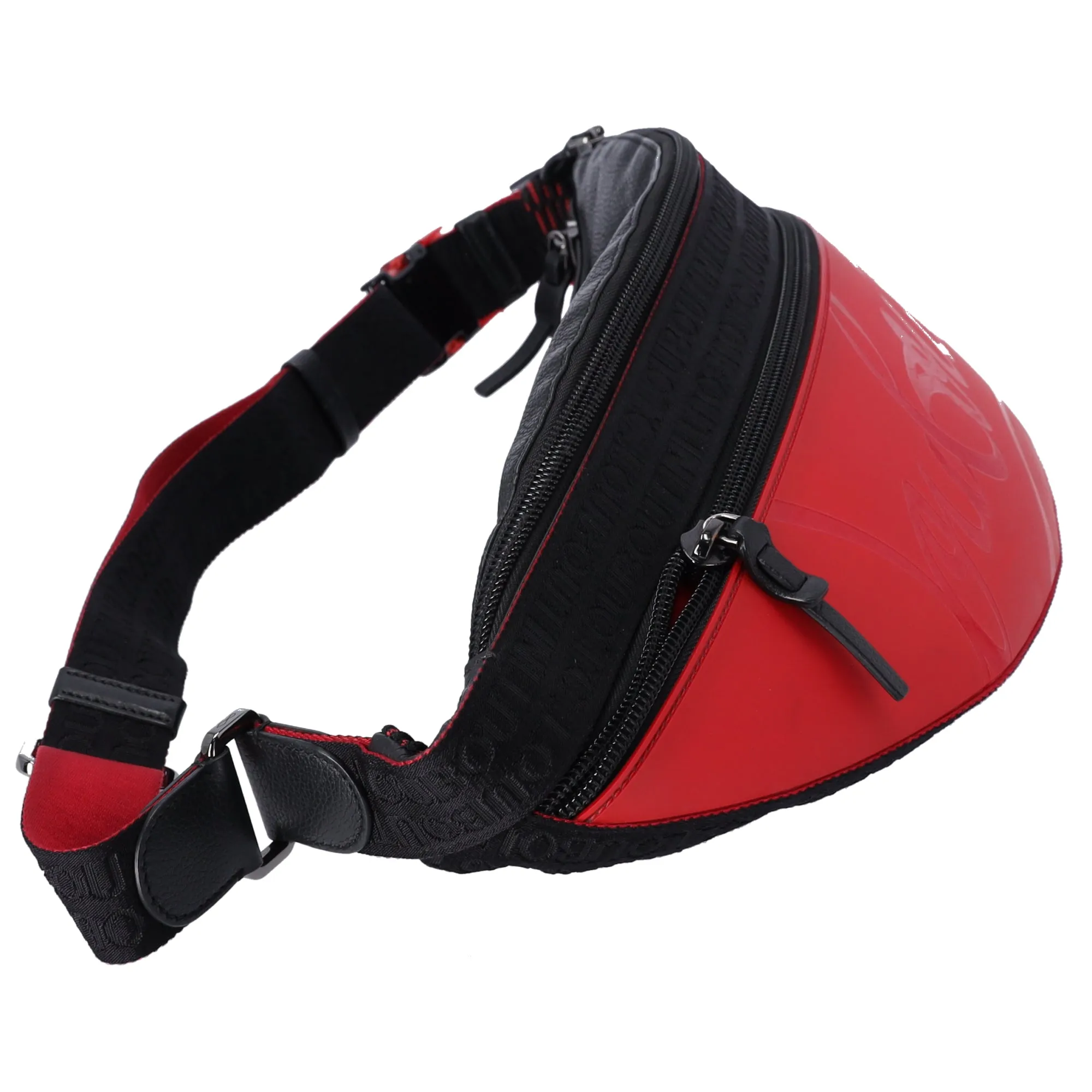 Christian Louboutin Belt Bag Black Red Leather Rubber Canvas sold by Gaby's Bags product image thumbnail 2