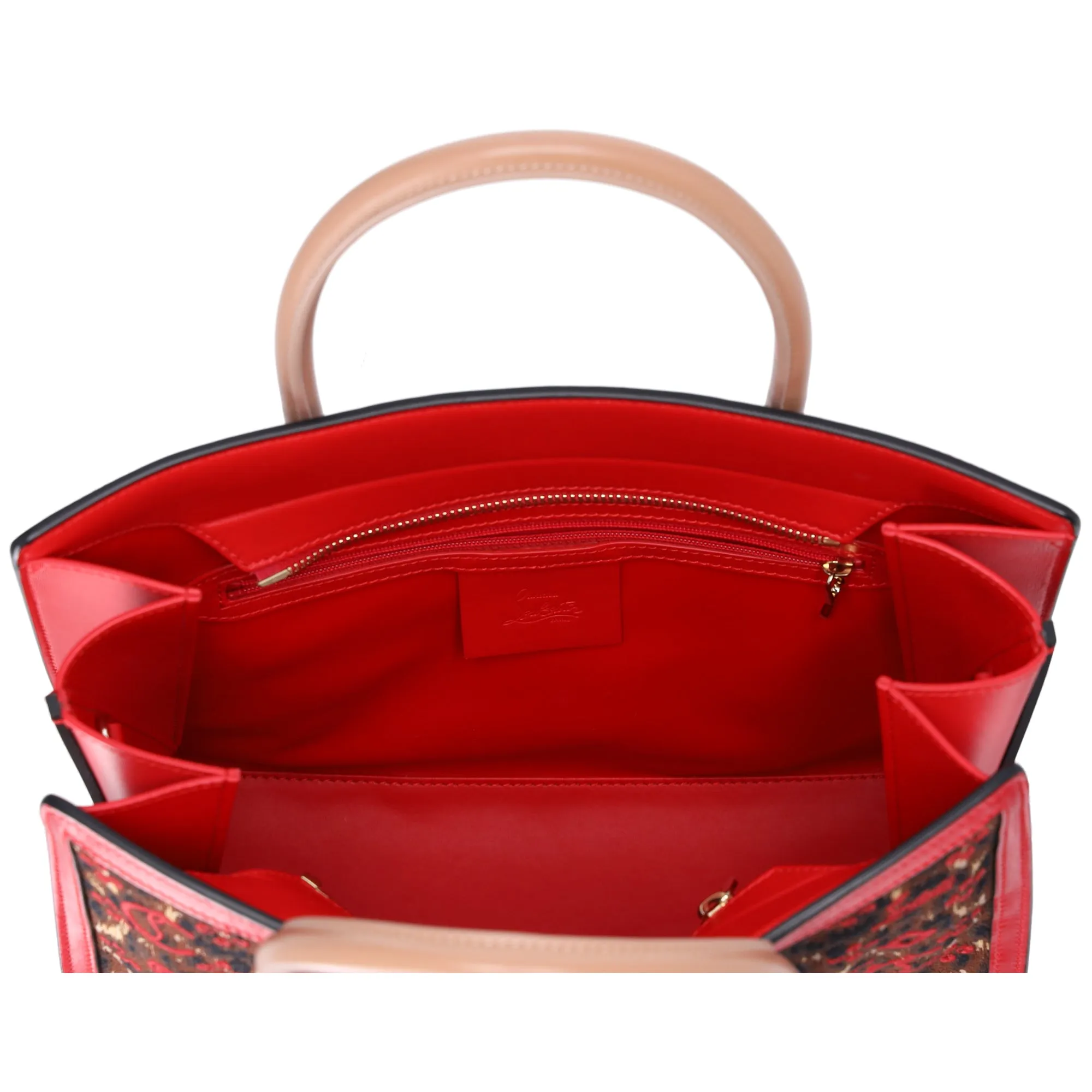 Christian Louboutin Paloma Medium Tote Embroidered Jacquard Leopard sold by Gaby's Bags product image thumbnail 5