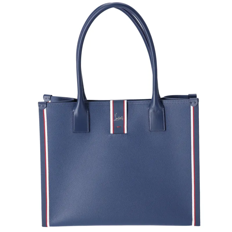 Christian Louboutin Nastrolbi Tote Bag Blue Red White Leather sold by Gaby's Bags