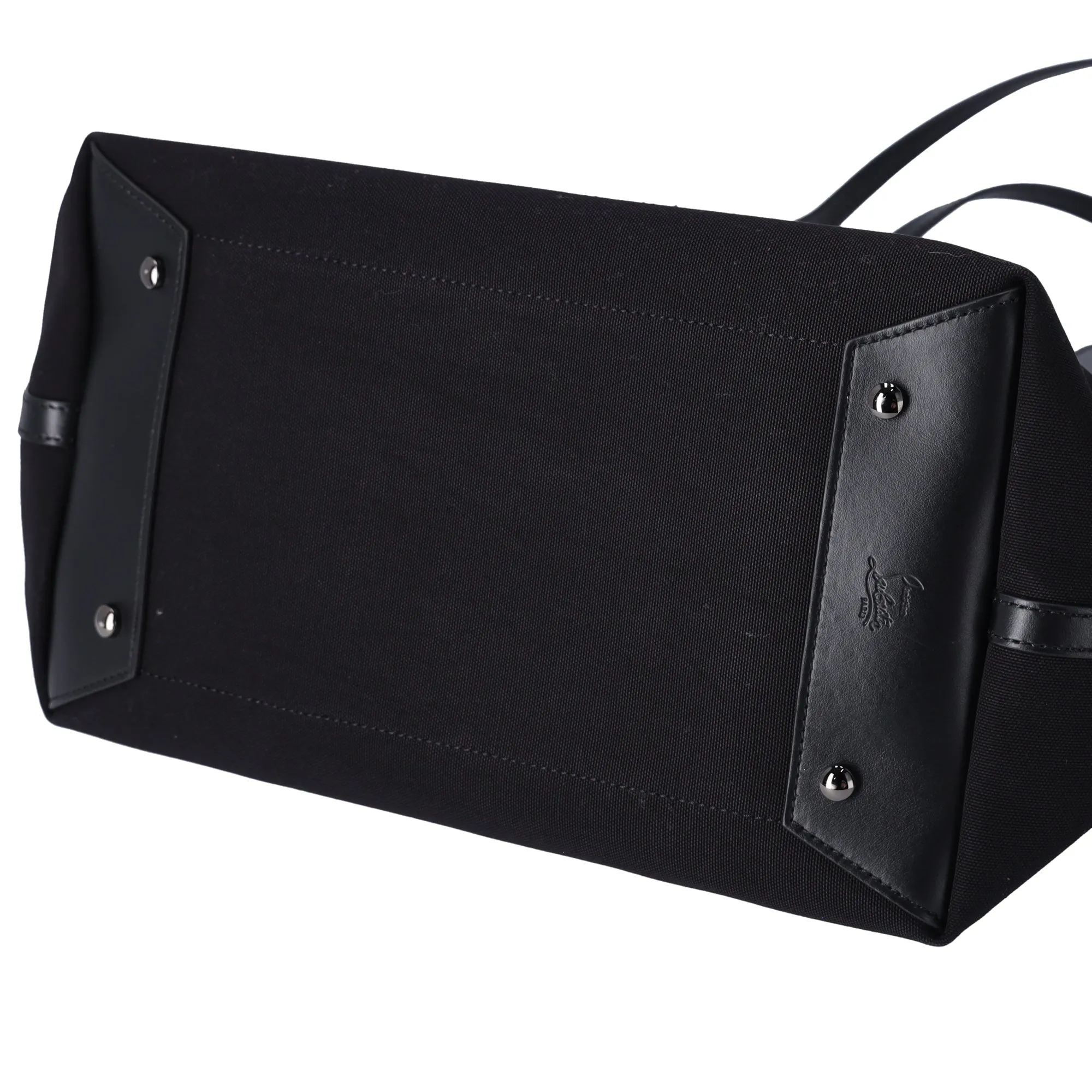 Christian Louboutin Frangibus Tote Bag Black Red Canvas Leather sold by Gaby's Bags product image thumbnail 4