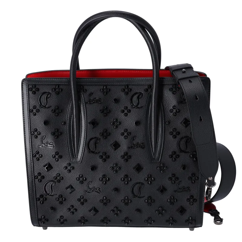 Christian Louboutin Paloma Studded Medium Tote Bag Black Leather sold by Gaby's Bags