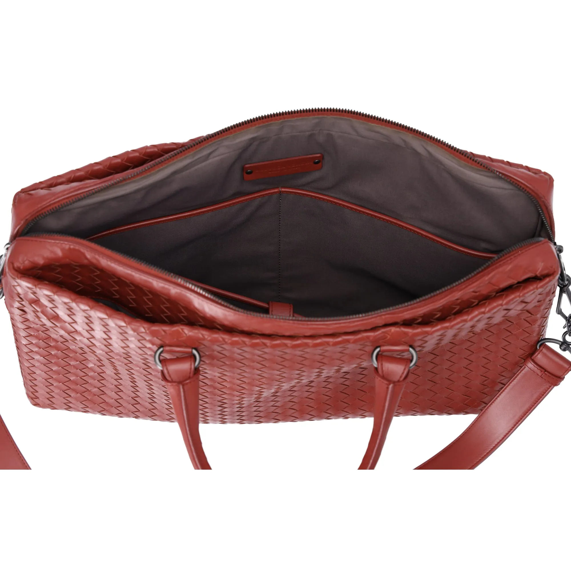 BOTTEGA VENETA Intrecciato Business Bag Brick Red Leather sold by Gaby's Bags product image thumbnail 4