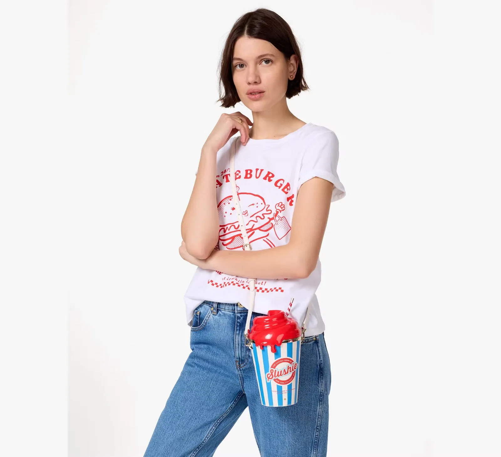 Kate Spade 3D Slushy Crossbody Bag Off White & Blue Leather Purse KK977 sold by Gaby's Bags product image thumbnail 5