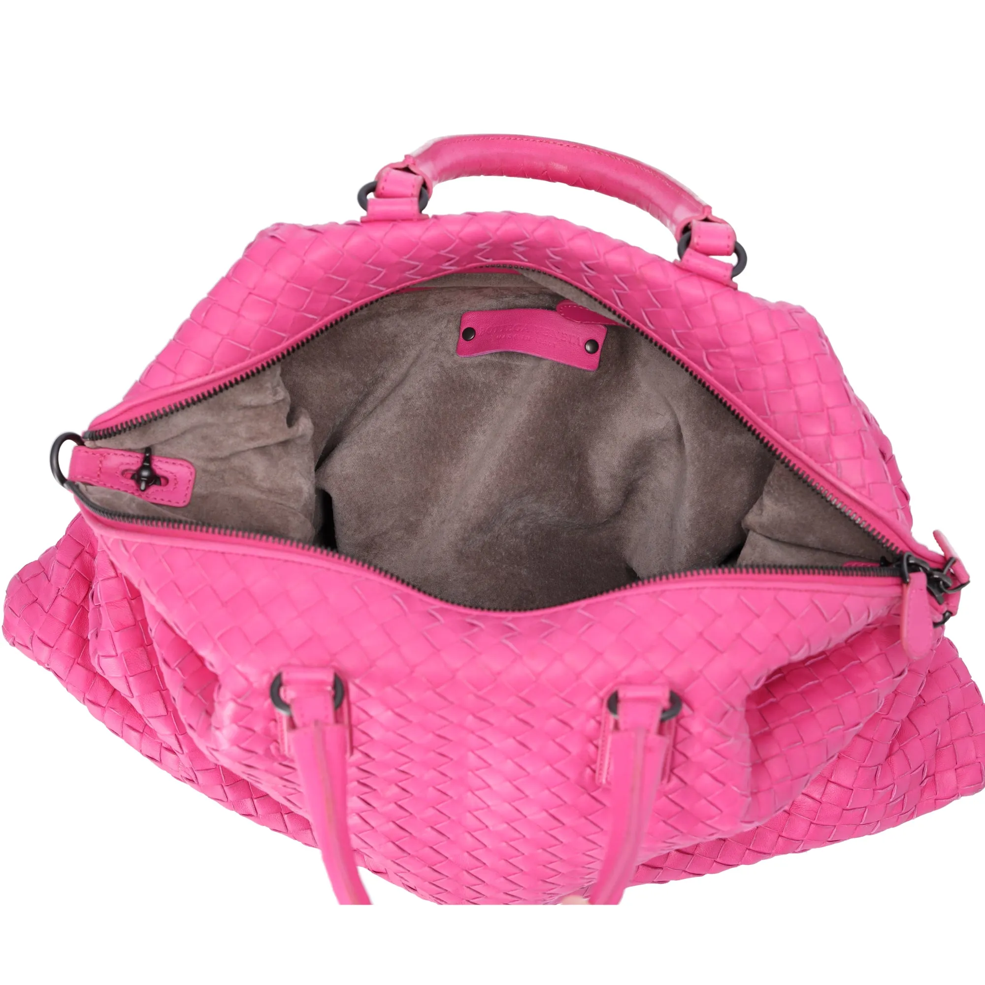 Bottega Veneta Nappa Intrecciato Maxi Convertible Tote Fuchsia pink sold by Gaby's Bags product image thumbnail 5