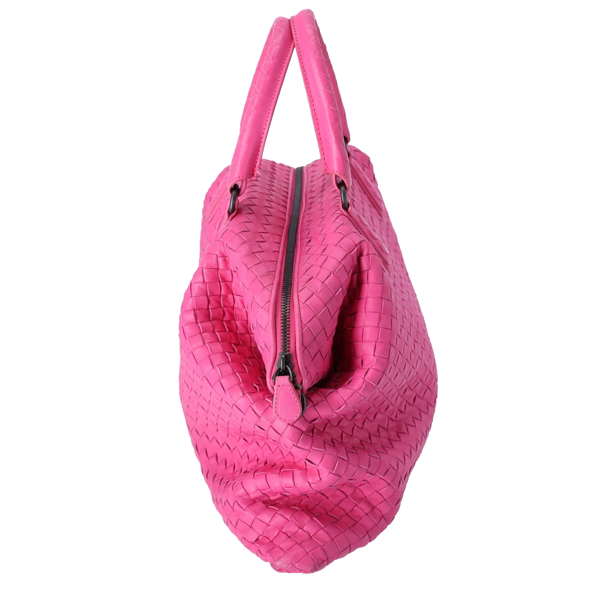 Bottega Veneta Nappa Intrecciato Maxi Convertible Tote Fuchsia pink sold by Gaby's Bags product image thumbnail 2