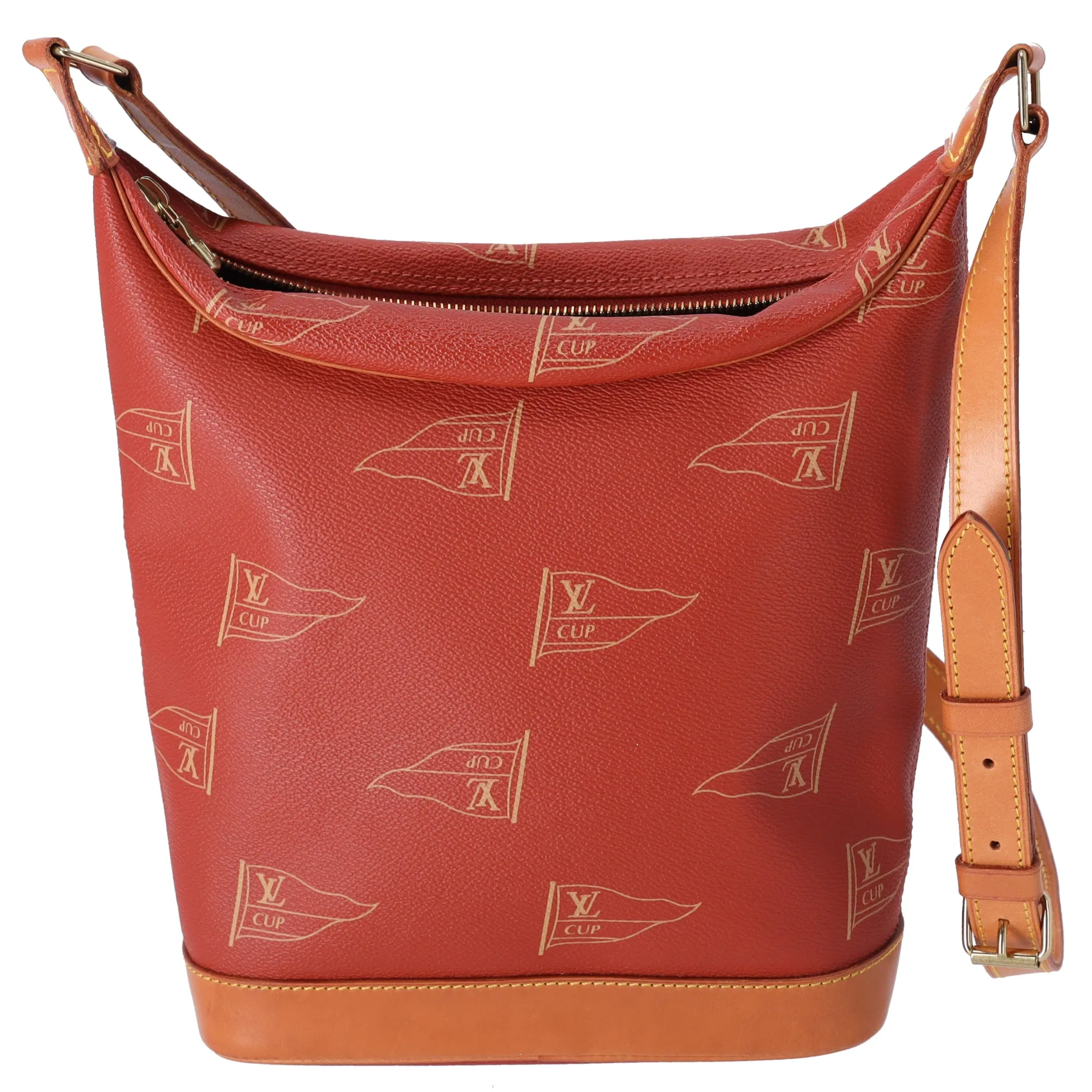 Louis Vuitton Le Touque Americas Cup Shoulder Bag M80027 Red PVC sold by Gaby's Bags