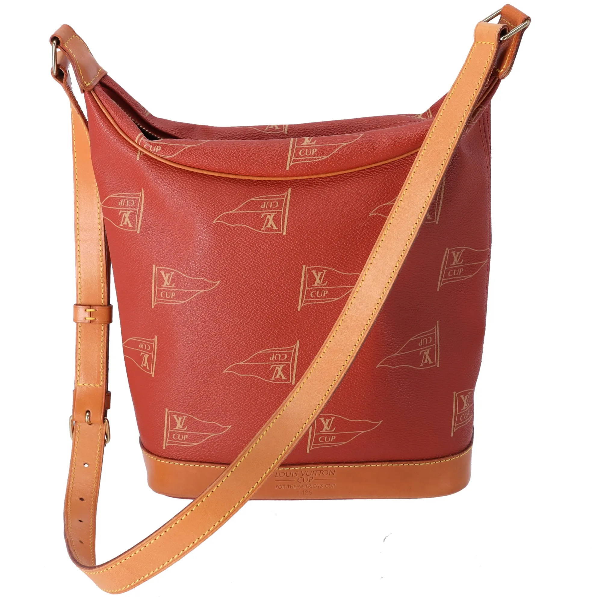 Louis Vuitton Le Touque Americas Cup Shoulder Bag M80027 Red PVC sold by Gaby's Bags product image thumbnail 3