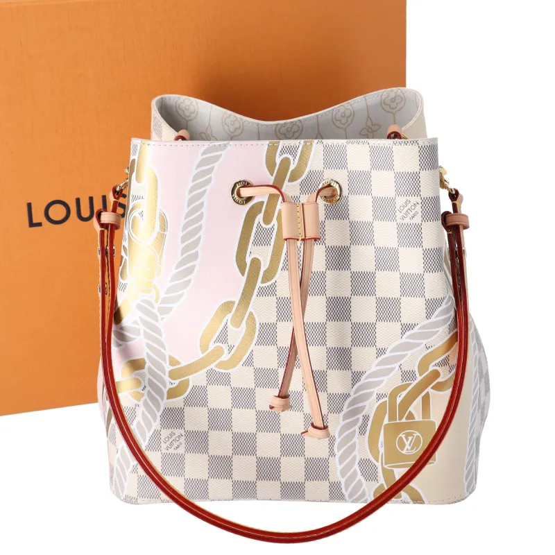 Louis Vuitton Neonoe MM Nautical Shoulder Bag N40474 Azur Damier sold by Gaby's Bags
