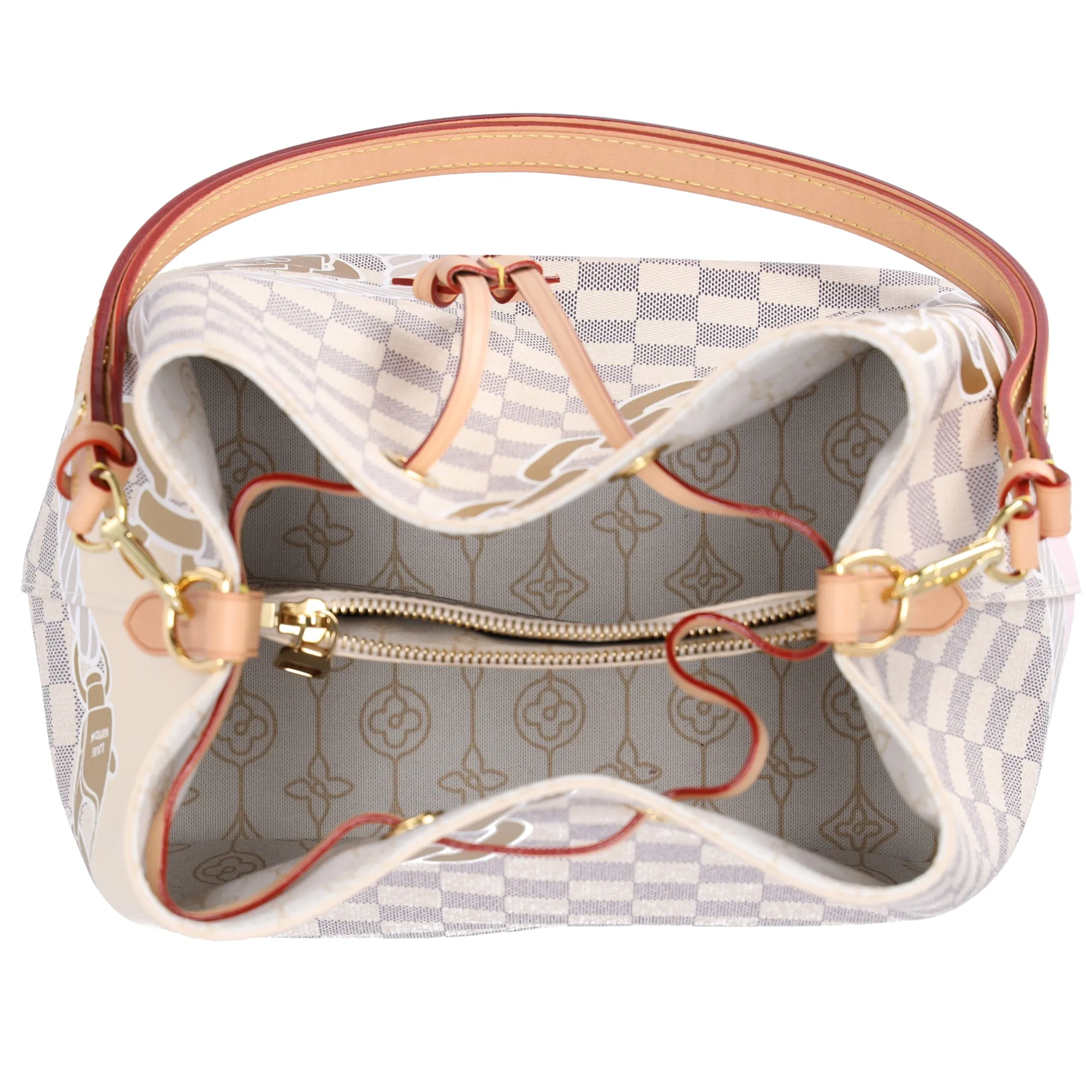 Louis Vuitton Neonoe MM Nautical Shoulder Bag N40474 Azur Damier sold by Gaby's Bags product image thumbnail 5