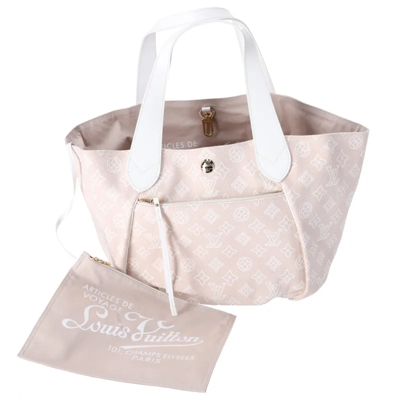 Louis Vuitton Cabas Ipanema LV Monogram Tote + Pouch Beige sold by Gaby's Bags