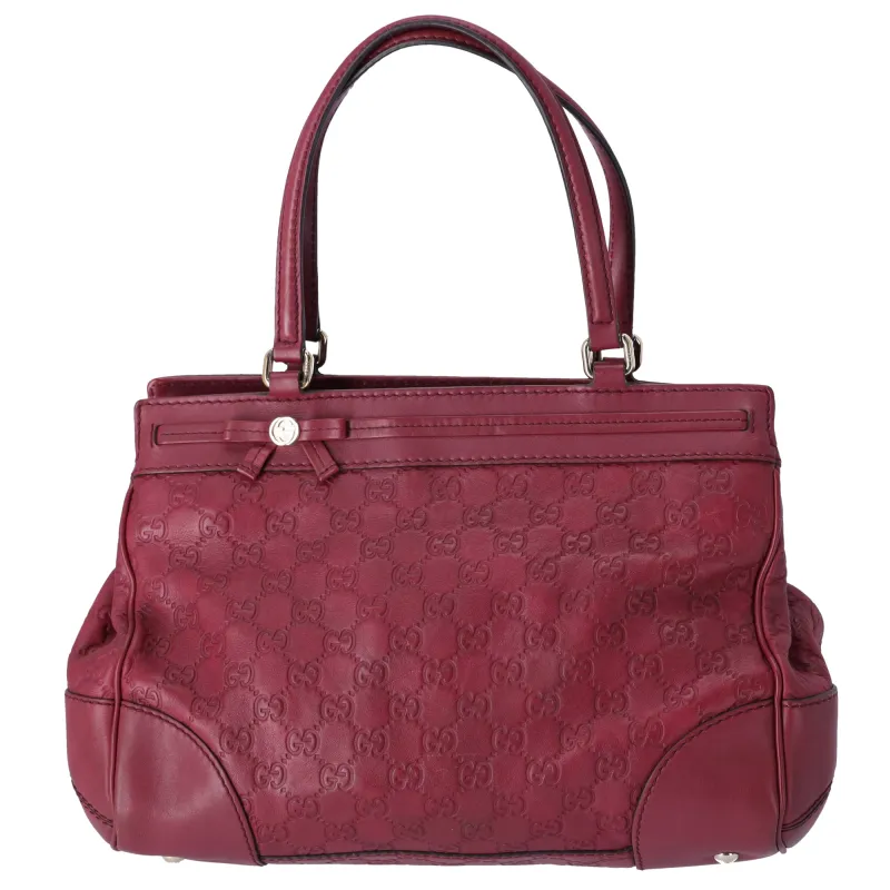 GUCCI Guccissima Mayfair GG Handbag 257063 Bordeaux Leather sold by Gaby's Bags