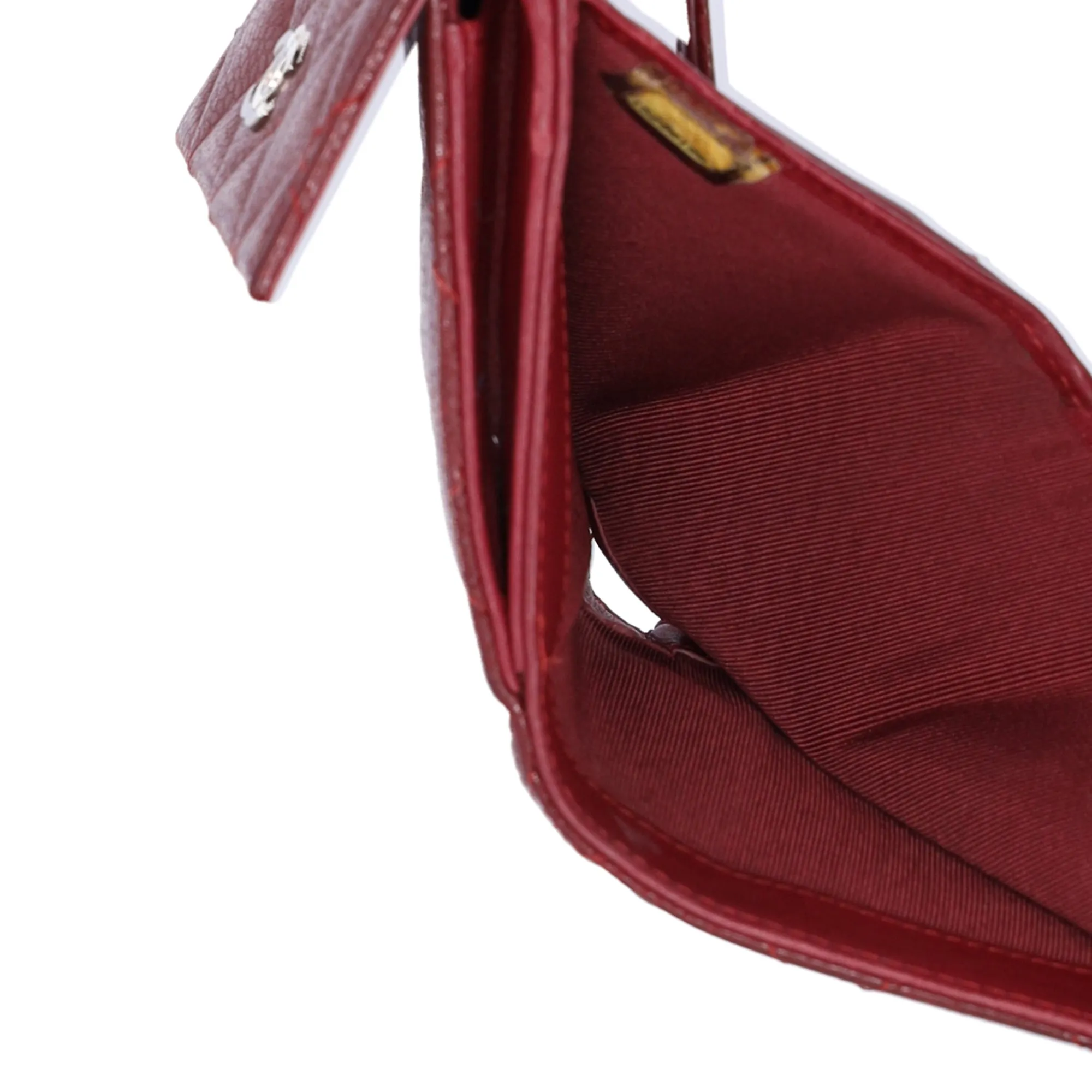 CHANEL Matelasse Trifold Wallet A48980 Bordeaux Caviar Leather sold by Gaby's Bags product image thumbnail 5