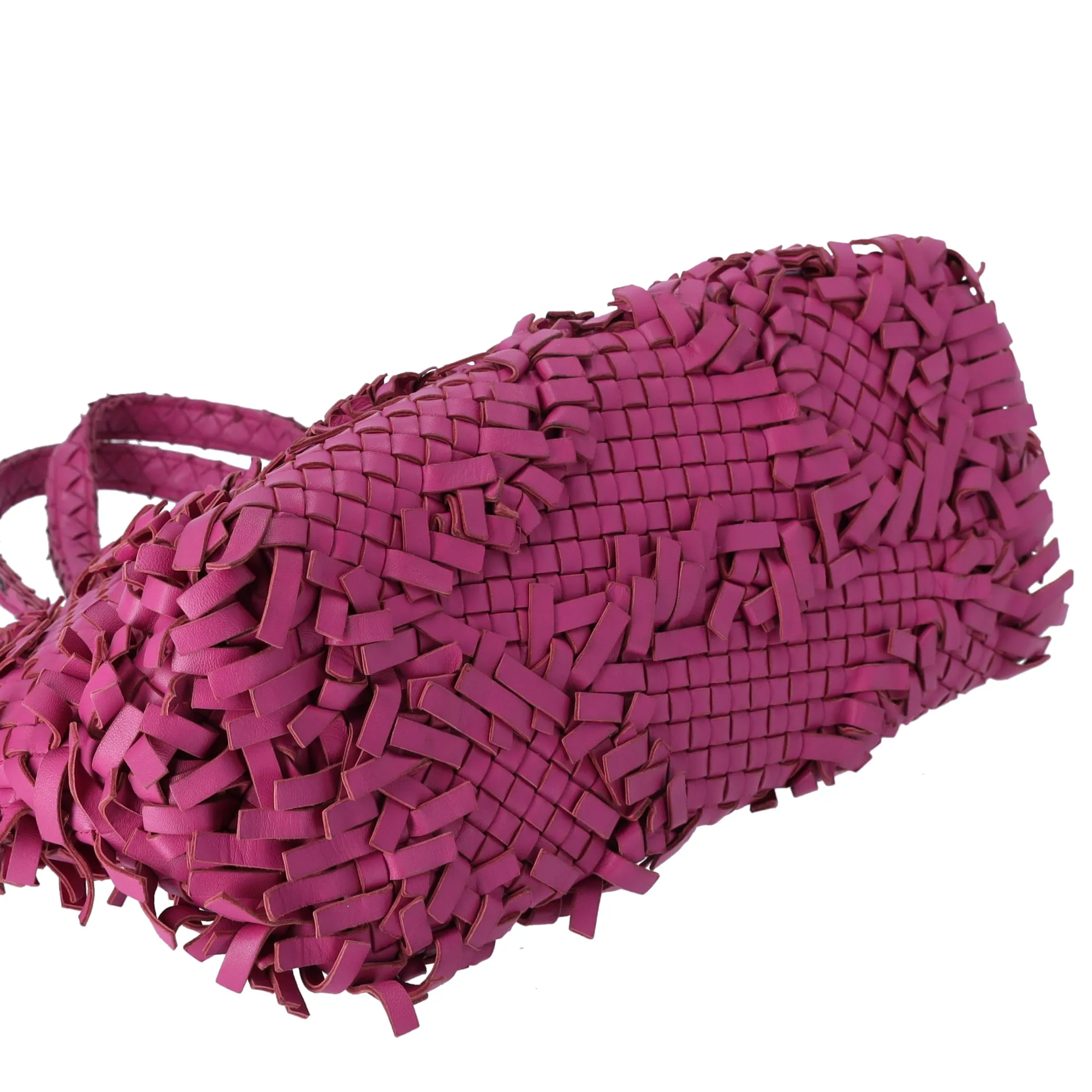 Bottega Veneta Lido Patchwork Large Tote Fringe Intrecciato Pink Leather sold by Gaby's Bags product image thumbnail 5