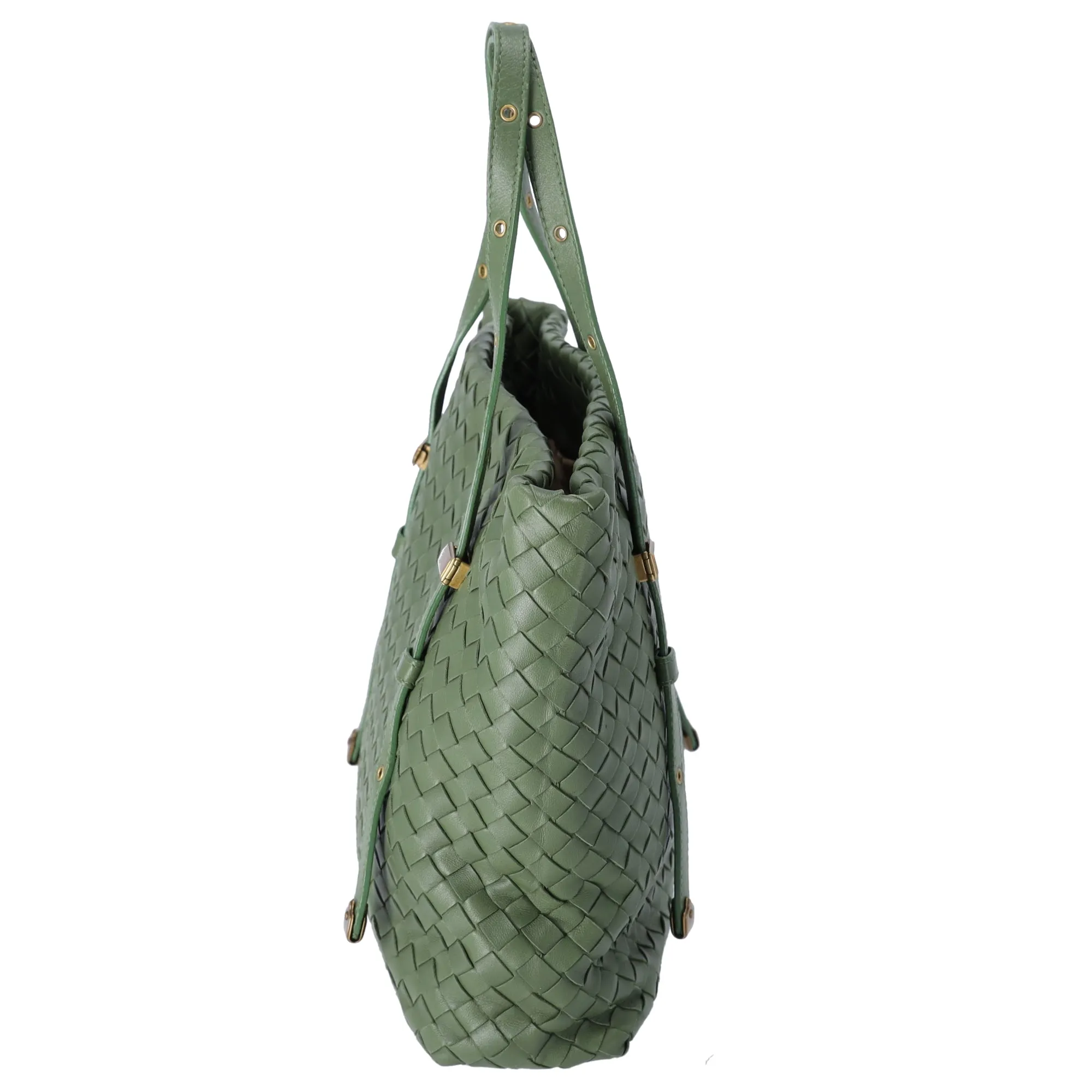 BOTTEGA VENETA Intrecciato Tote 162937 Green Leather sold by Gaby's Bags product image thumbnail 4