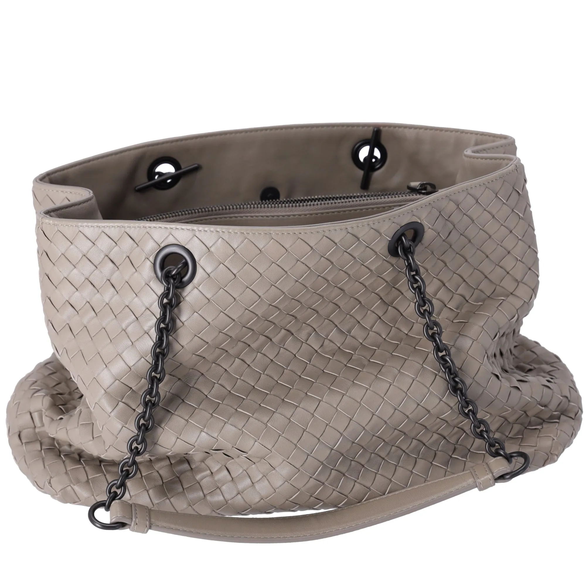 BOTTEGA VENETA Intrecciato Tote Bag Gray Leather sold by Gaby's Bags product image thumbnail 5