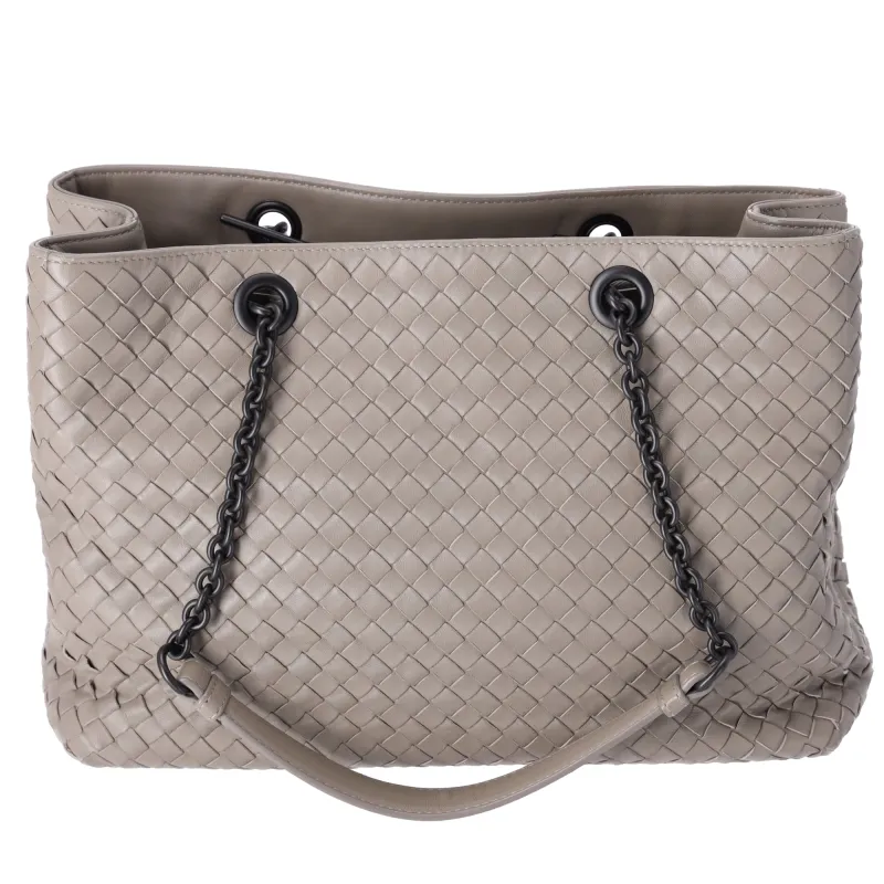 BOTTEGA VENETA Intrecciato Tote Bag Gray Leather sold by Gaby's Bags