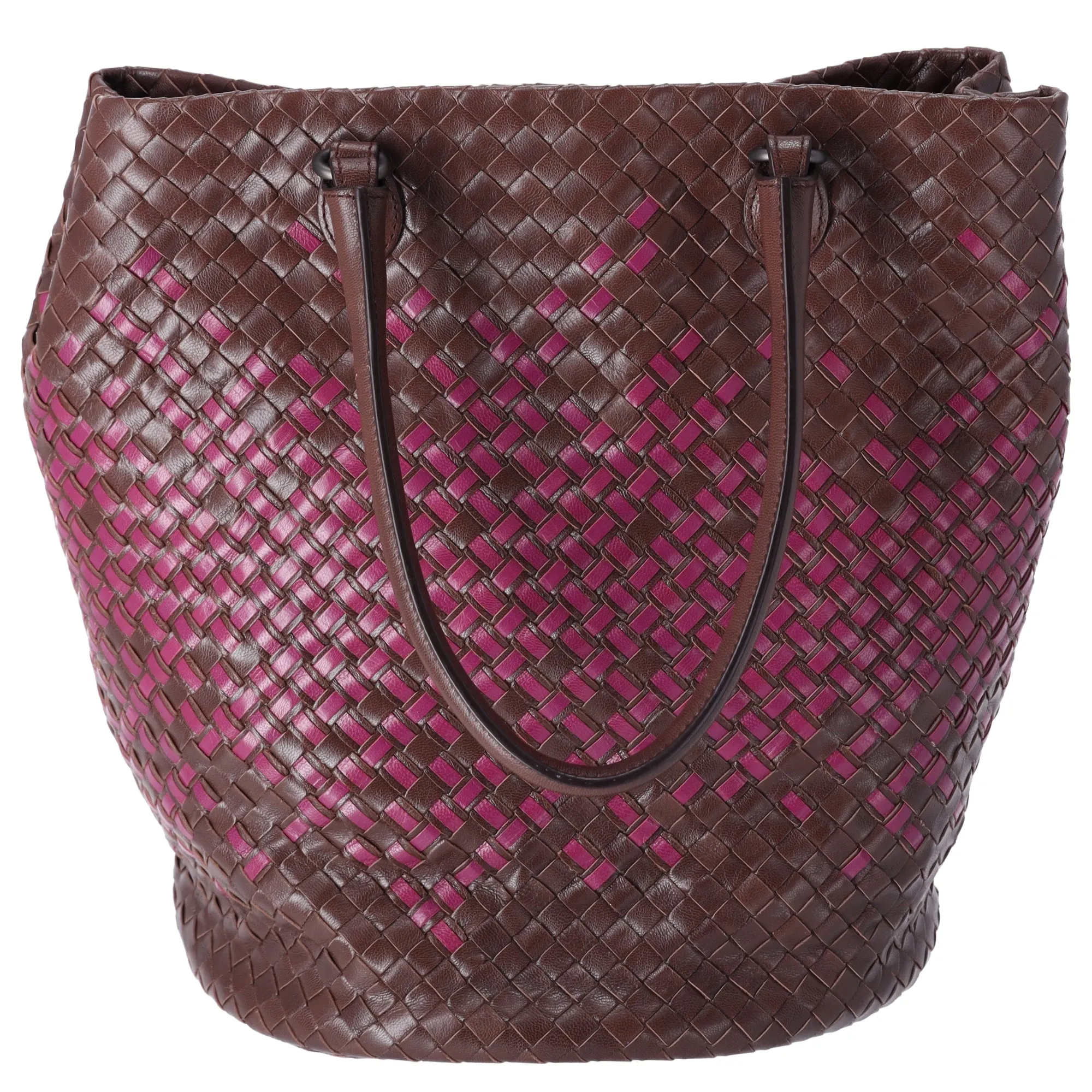 BOTTEGA VENETA Intrecciato Tote Bag 226344 Dark Brown Purple Leather sold by Gaby's Bags product image thumbnail 3